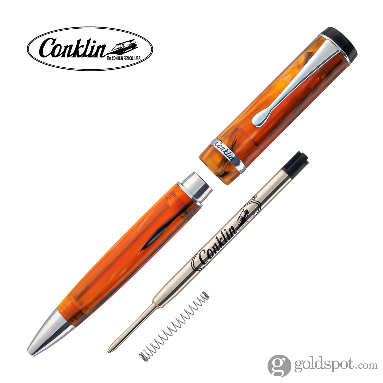 Conklin Duragraph Amber Ballpoint Pen - Premium Writing Instrument for Office, Business & Gifts | Smooth Writing Experience for Professionals & Students
