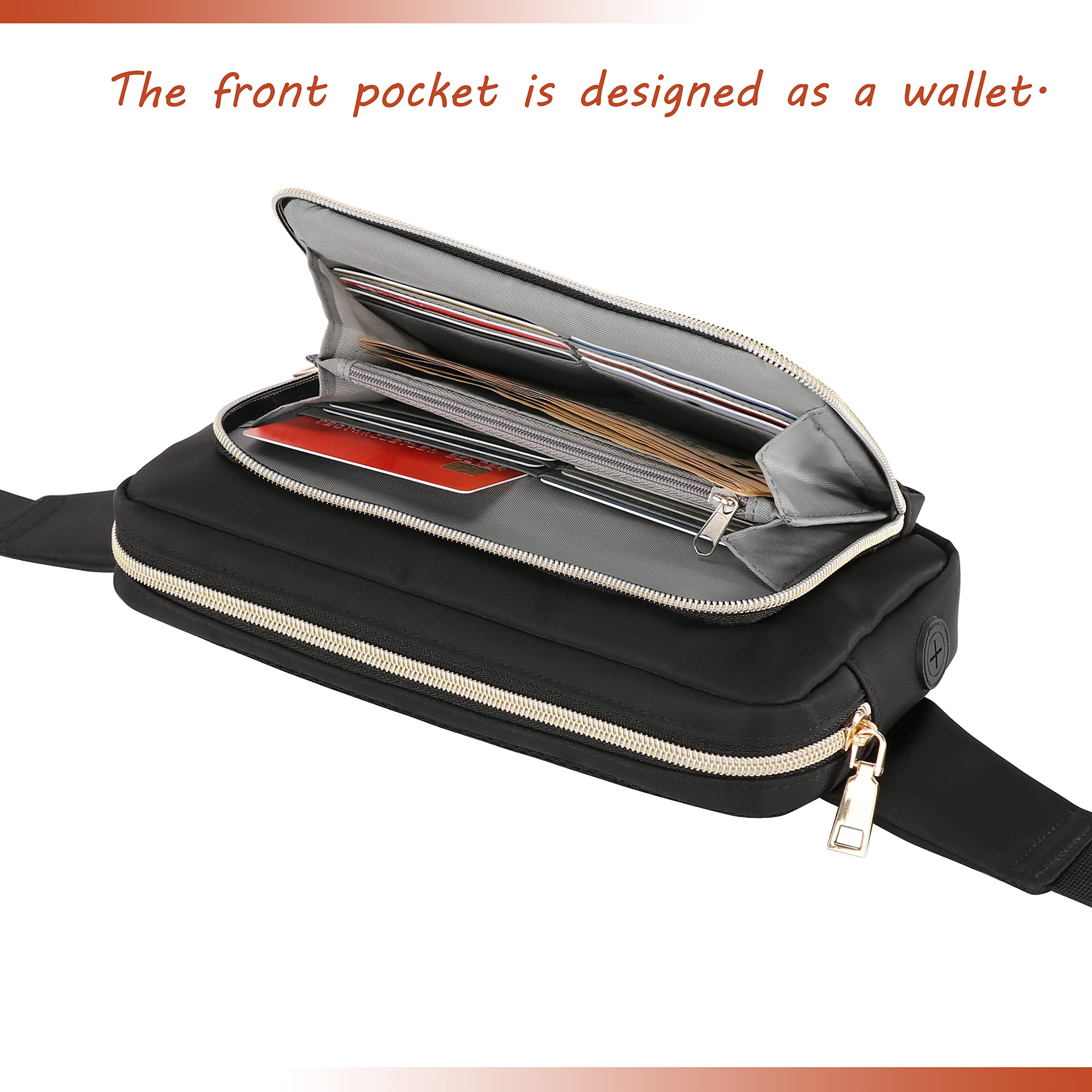 Stylish Women's Fanny Pack - Adjustable Waist Bag for Hiking, Shopping & Disney Trips | Trendy Crossbody Belt Bag for Everyday Use