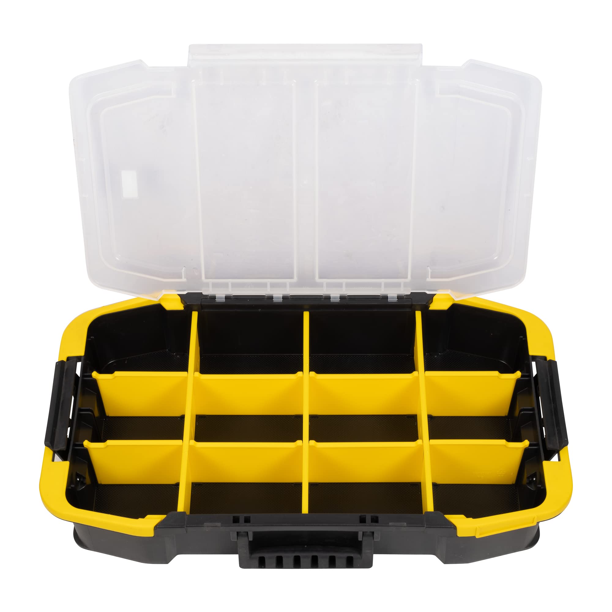 Stanley STST1-71962 Click+Connect Tool Box with Organizer - Durable Black/Yellow Tool Storage for Home, Garage & Worksite Organization