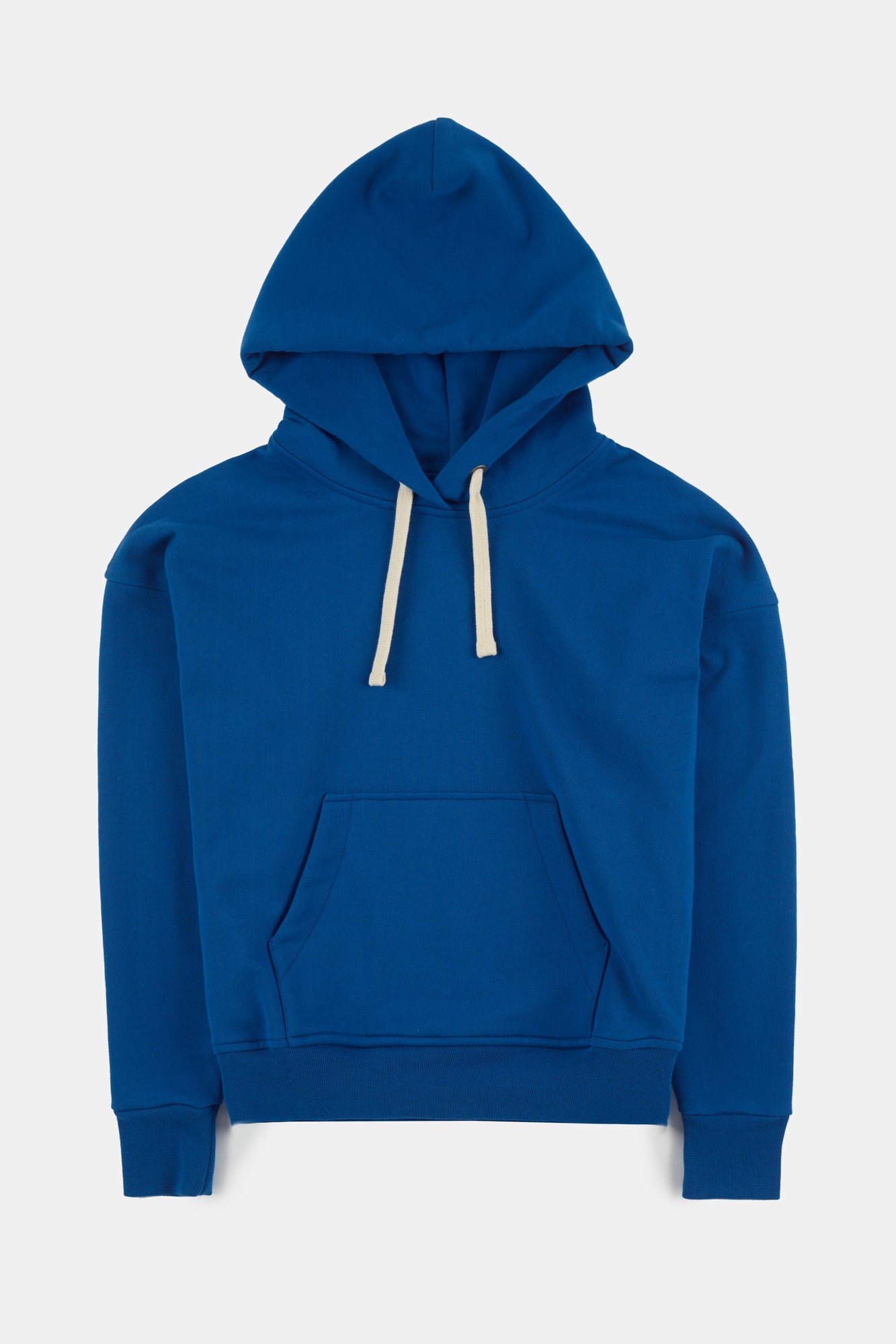 Men's Cobalt Blue Hooded Sweatshirt - Soft Cotton Pullover with Front Pocket | Perfect for Casual Wear, Gym, and Outdoor Activities