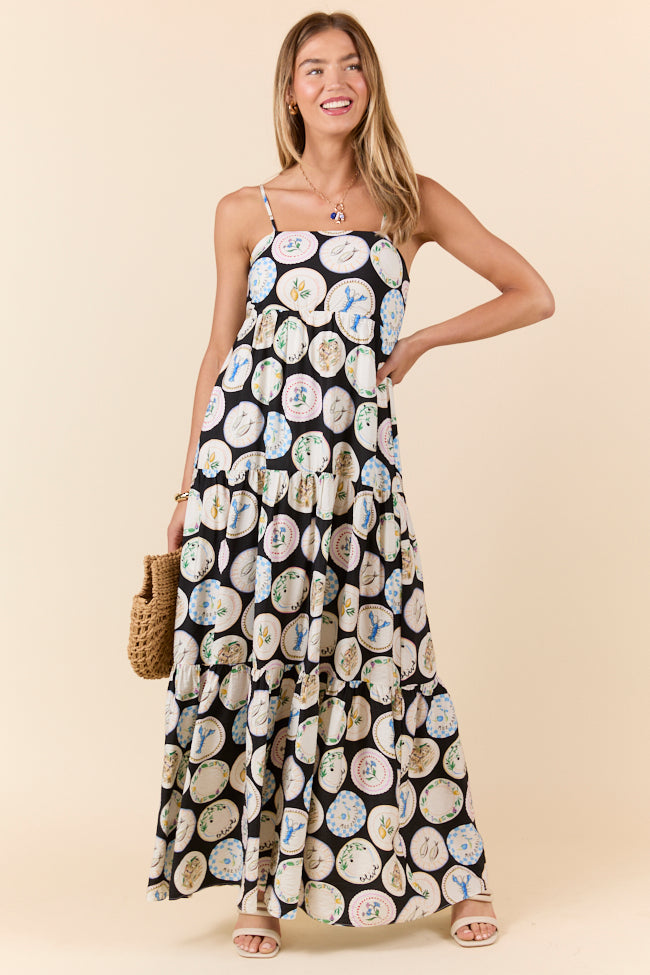 Stylish Fish Print Maxi Dress for Women - Perfect for Beach Vacations, Summer Parties & Boho Fashion