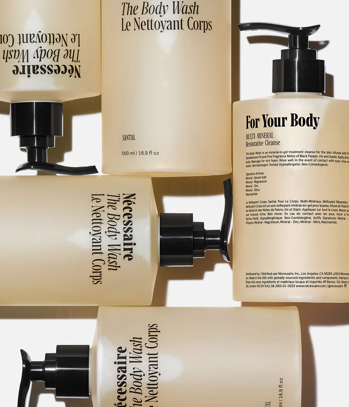 Santal Scented Body Wash for Men & Women - Moisturizing & Refreshing Shower Gel for Dry Skin - Perfect for Daily Use & Relaxing Bath Time