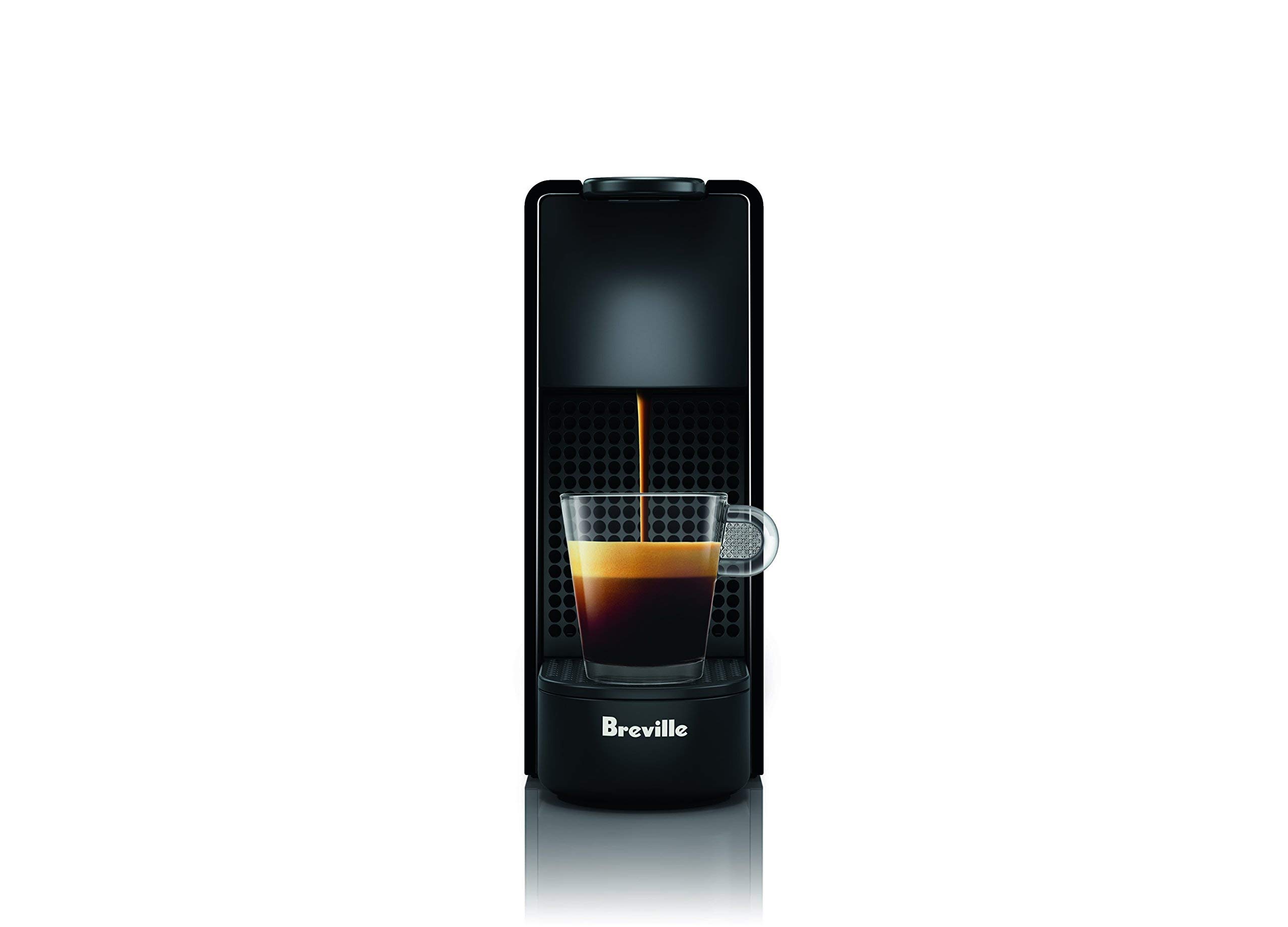 Nespresso Essenza Mini Espresso Machine by Breville with Milk Frother - Compact 20.3oz Coffee Maker in Piano Black | Perfect for Home, Office & Small Spaces