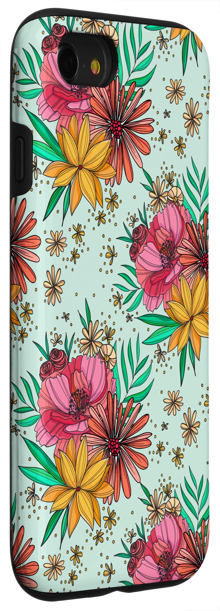 Premium iPhone SE (2020)/7/8 Phone Case - Light Turquoise with Unique Multicolor Design | Slim Protective Cover for Everyday Use, Travel & Outdoor Activities