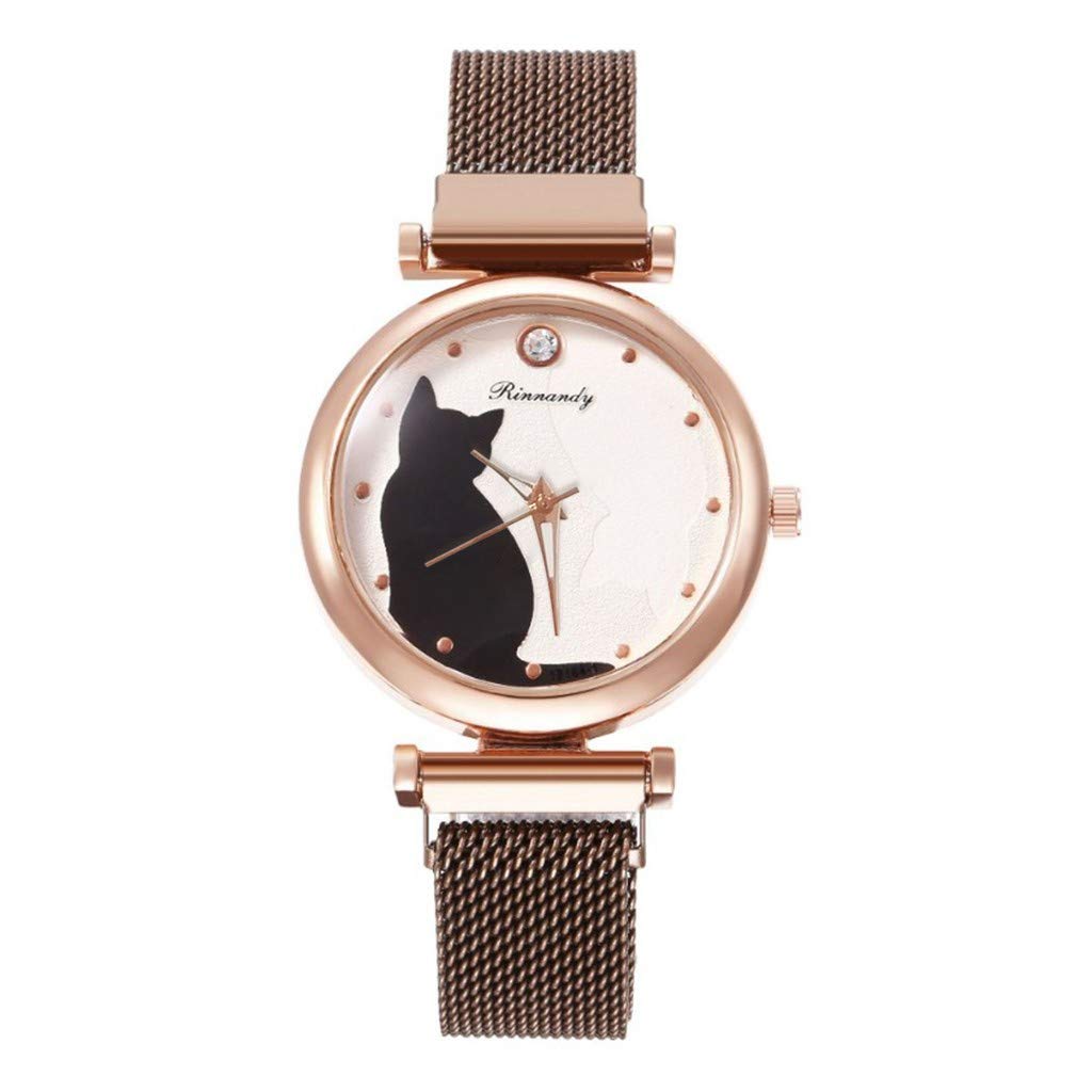 Stylish Women's Watches with Magnetic Alloy Buckle - Fashionable Ladies Wristwatch for Work, Party & Everyday Wear