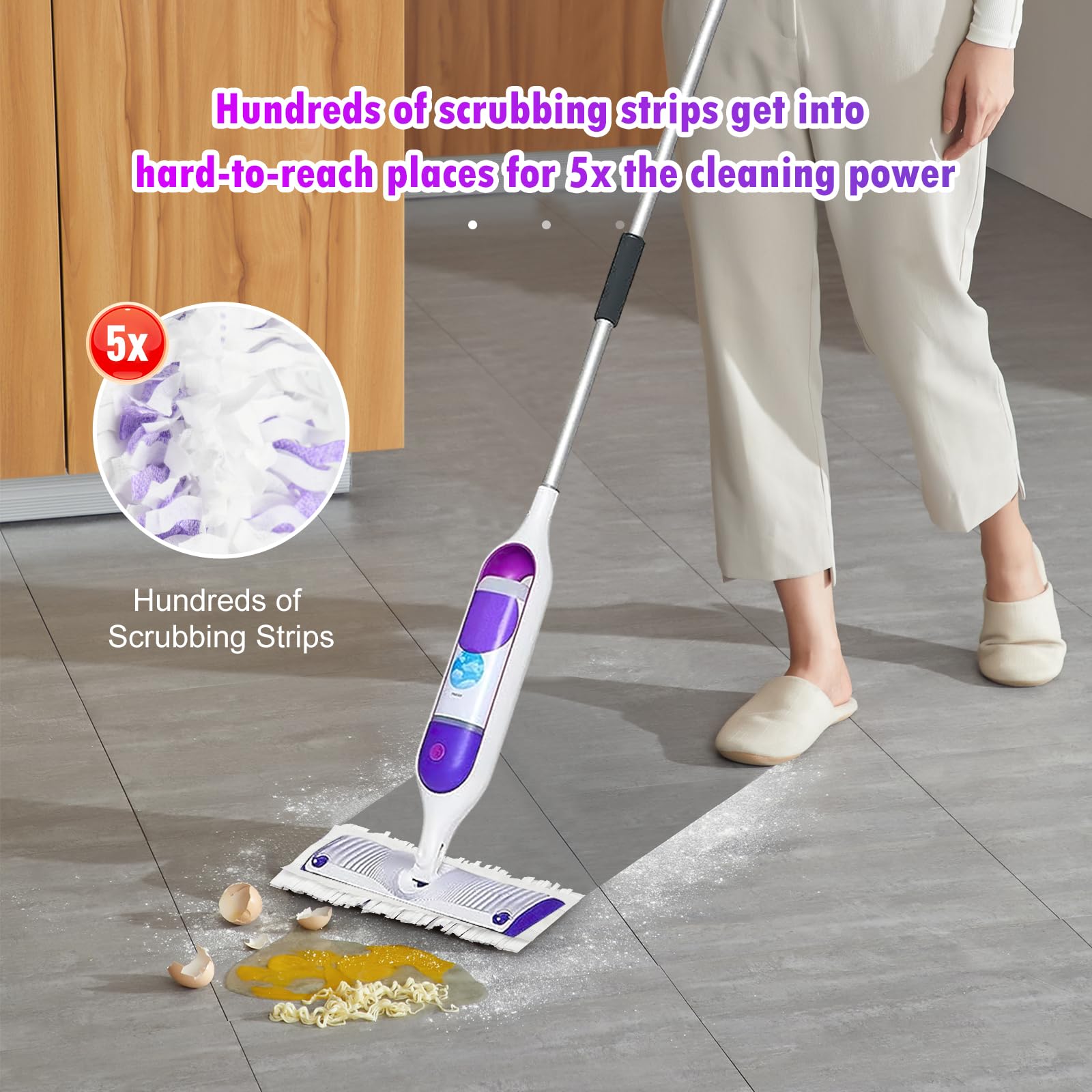 20-Pack Disposable Mopping Pads Refills for PowerMop - Multi-Surface Floor Cleaning Pads Replacement for Hardwood, Tile & Laminate Floors - Ideal for Kitchen, Bathroom & High-Traffic Areas