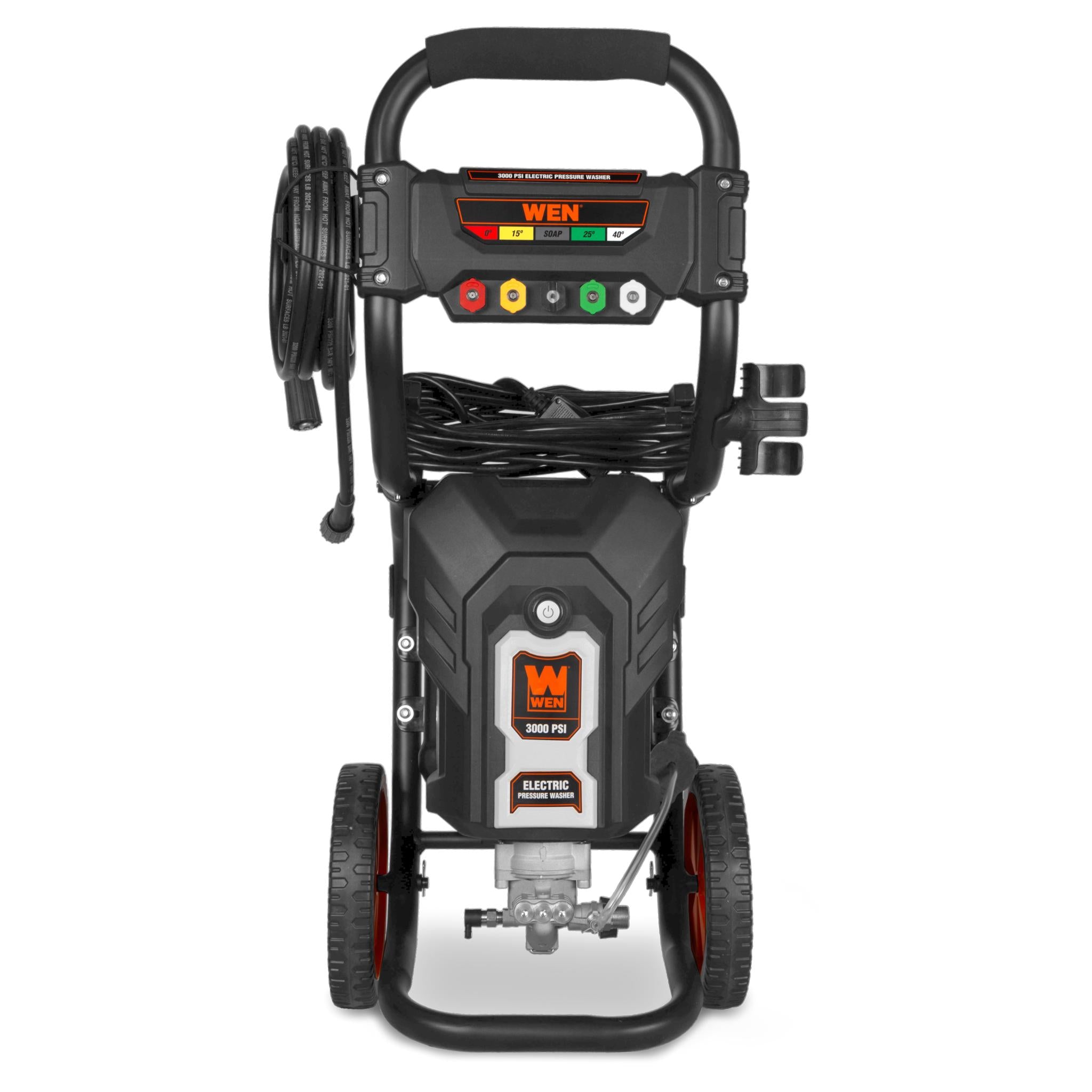 WEN PW3000E 3000 PSI Brushless Electric Pressure Washer | 2.0 GPM High Flow | Built-in Detergent Tank | Ideal for Home Cleaning, Driveway Washing & Car Detailing