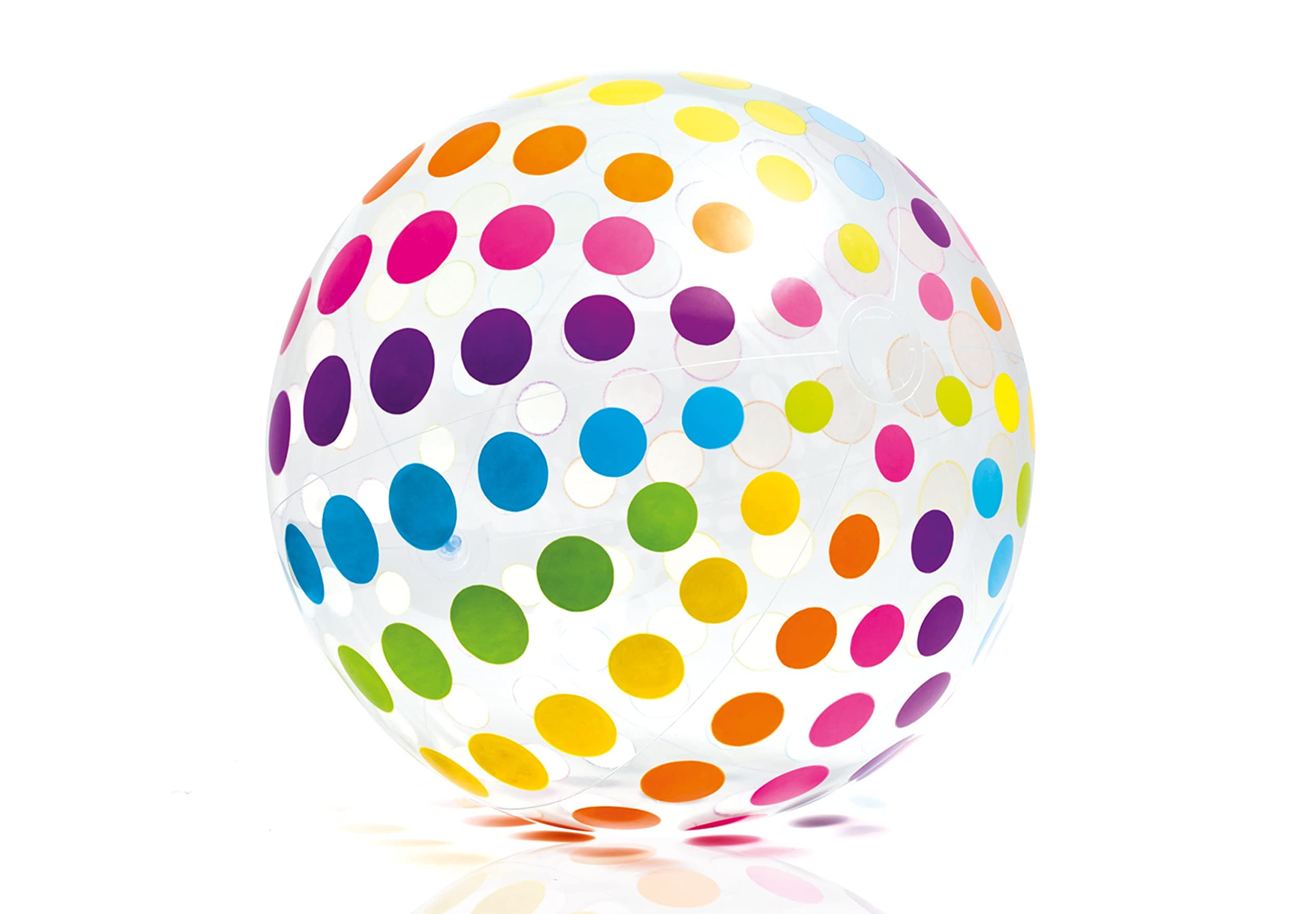 Intex Jumbo Inflatable Beach Ball - 16 Pack Giant Colorful Polka Dot Pool Toys for Kids & Adults - Perfect for Beach Parties, Pool Games, Summer Fun & Outdoor Activities