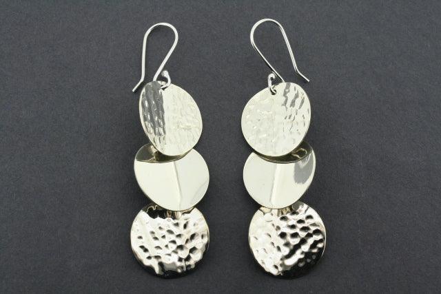 Battered & Clean Concave Drop Earrings for Women - Trendy Boho Chic Jewelry for Parties, Weddings & Everyday Wear