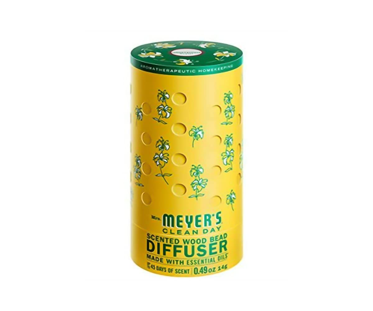 Mrs. Meyer's Clean Day Honeysuckle Scented Wood Bead Diffuser - Long-Lasting 45-Day Air Freshener for Kitchen, Office, Bedroom | Natural Home Fragrance for Aromatherapy & Relaxation