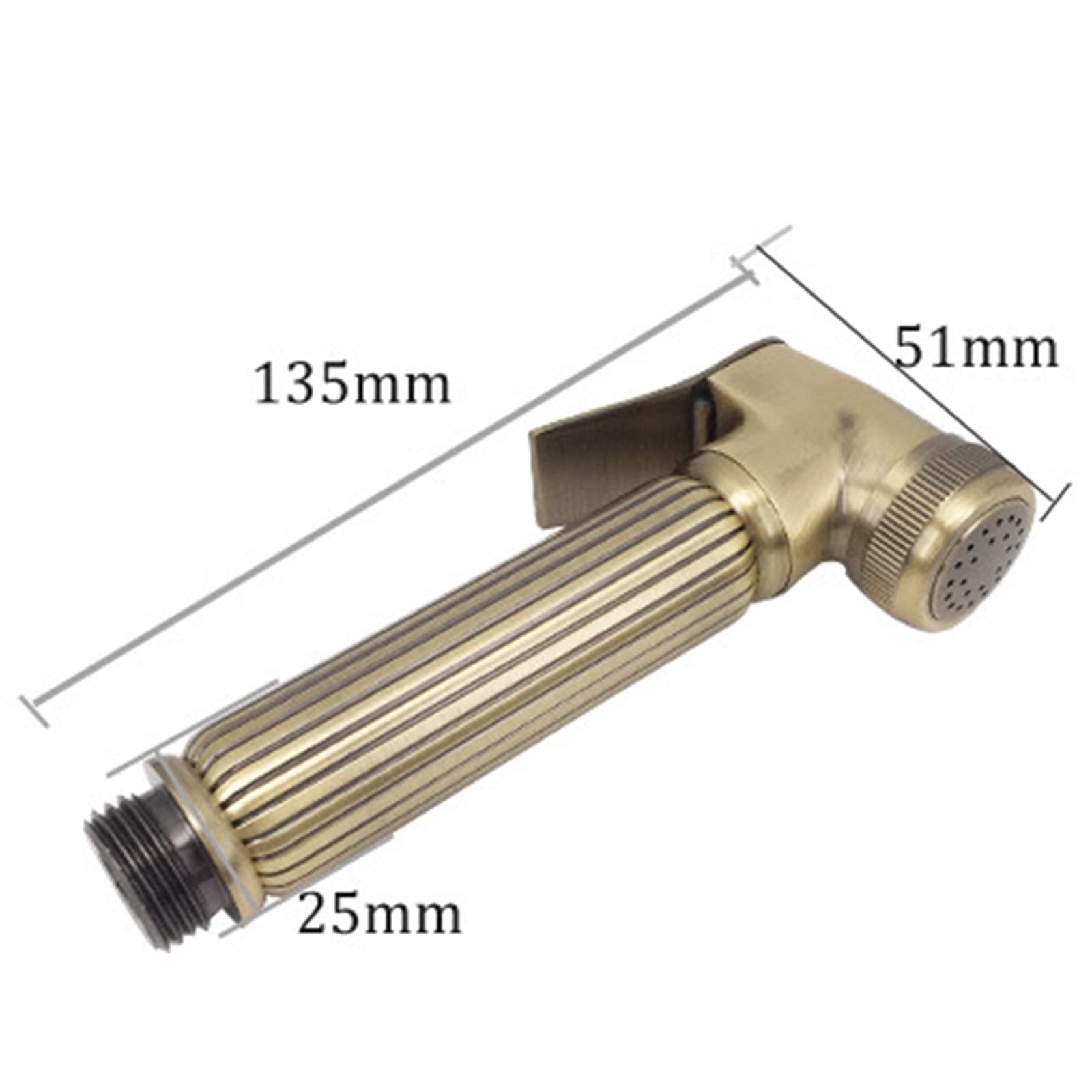 Portable Handheld Bidet Sprayer for Toilet - Brushed Brass Diaper Sprayer with Hose & Bracket - Easy Install for Feminine Wash & Baby Cloth Cleaning | Perfect for Bathroom Hygiene & Postpartum Care