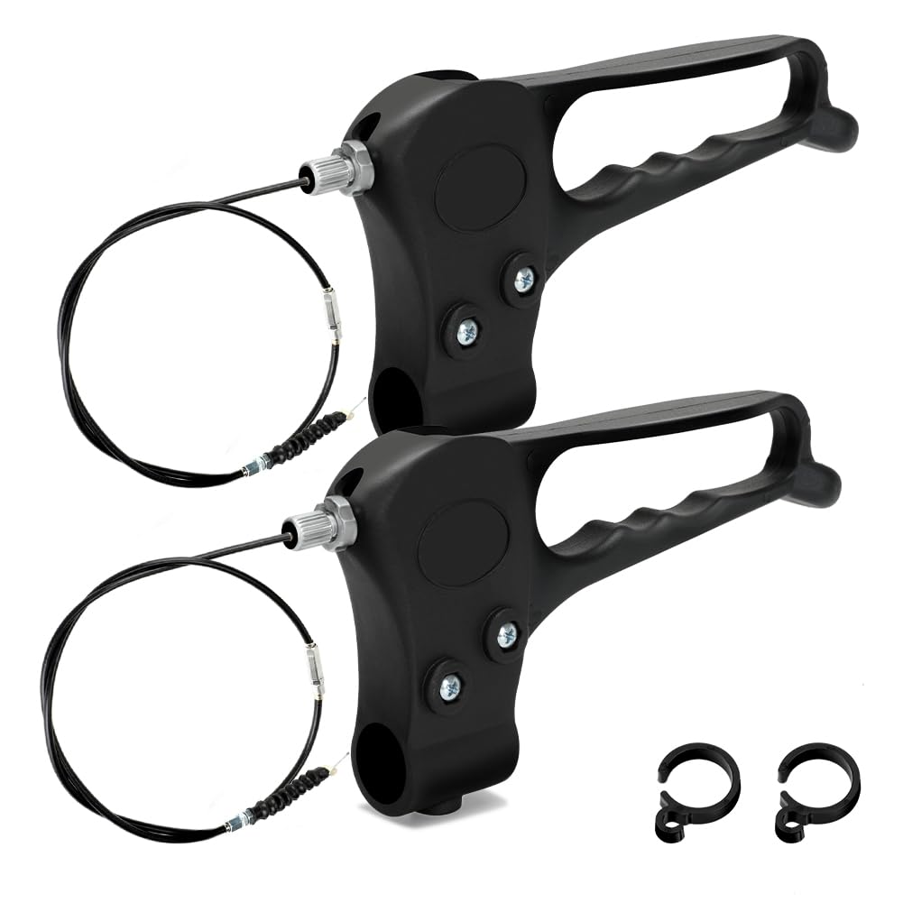 FVRITO 2 Pack Brake Handle Assembly Replacement with 41'' Cable - Compatible with Rolling Walkers, Transport Wheelchairs, Mobility Knee Walkers & Folding Rollators - Ideal for Seniors & Mobility Assistance Devices (Home Use, Rehabilitation, Elderly Care)