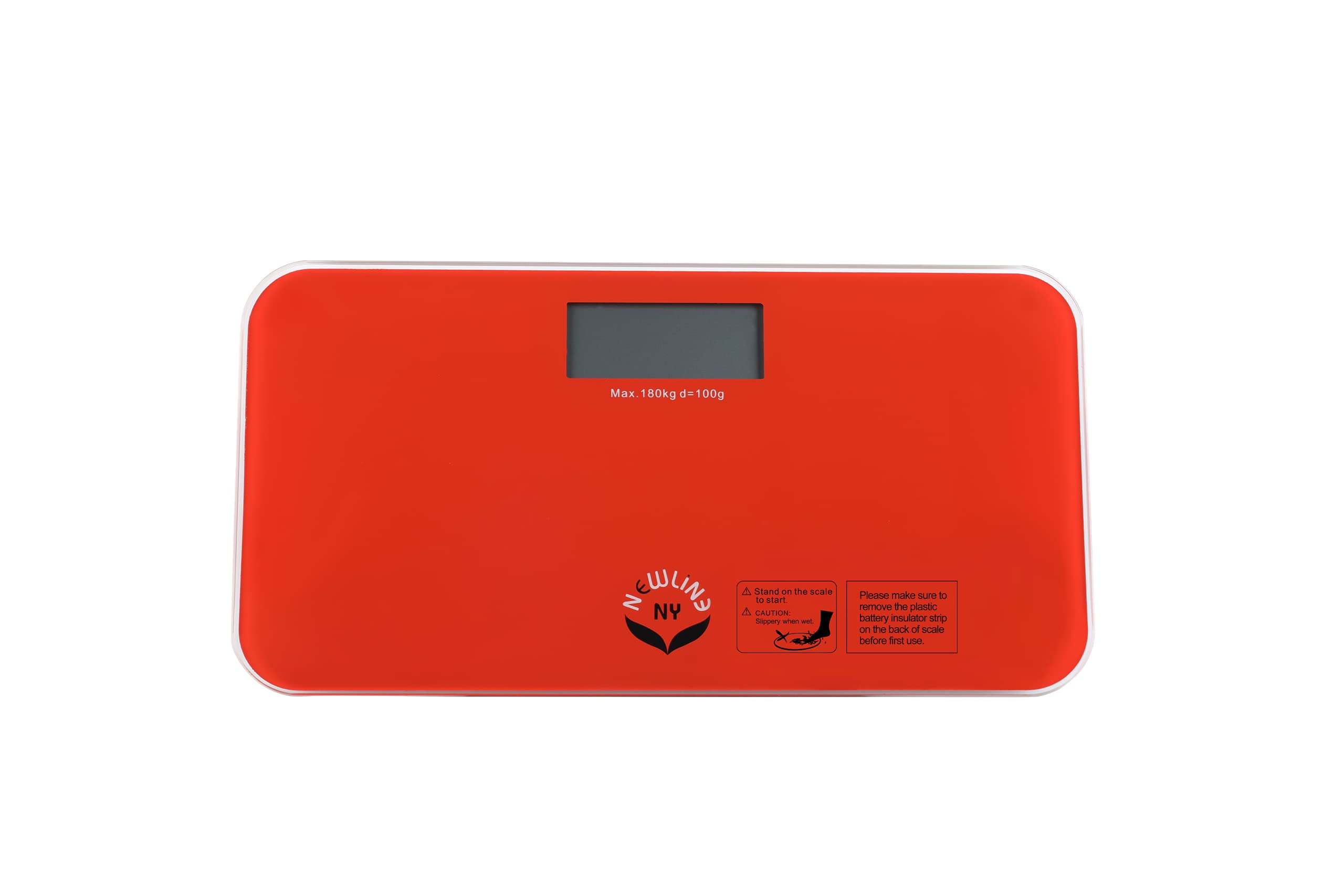 NewlineNY 700 Series Mini Travel Digital Bathroom Scale - Portable Weight Scale for Home, Gym & Travel - Accurate Digital Body Weight Scale (Red) - Perfect for Fitness Tracking, Luggage Weighing & Health Monitoring