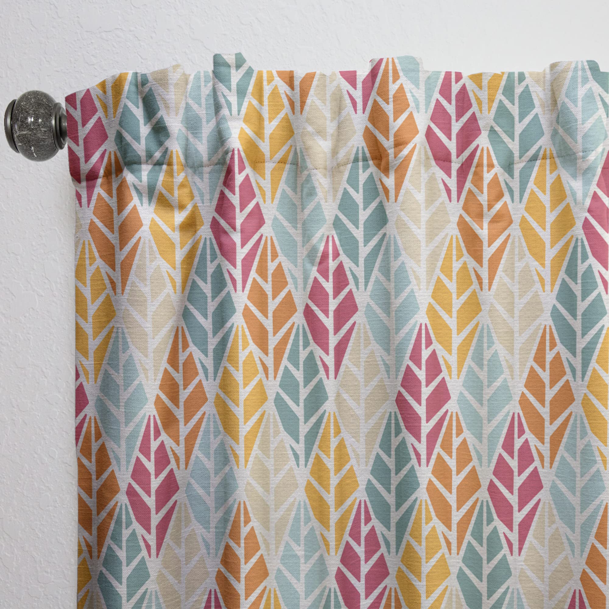 DesignQ 'Diamond Retro X' Thermal Insulated Curtains - Single Panel 52x95 Inch - Blackout Drapes for Bedroom & Living Room - Perfect for Energy Efficiency and Light Control