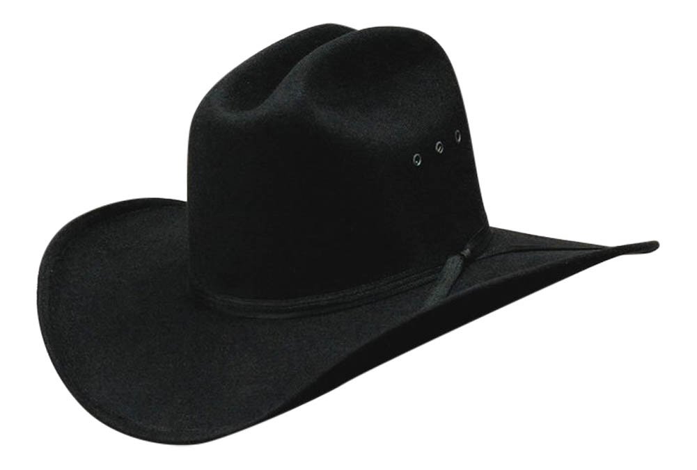 Western Express All Black Faux Felt Cowboy Hat with Black Band - Stylish Western Hat for Men & Women, Perfect for Rodeo, Country Music Festivals & Outdoor Adventures
