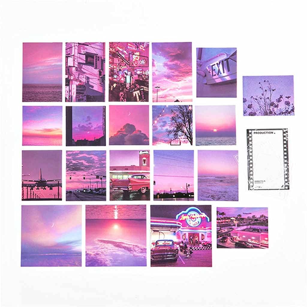 DLVKHKL 45Pcs Vintage Aesthetic Stickers Set - Film Series Decorative Stickers for Journals, Scrapbooking, Diaries & Stationery (Color C) | Perfect for Bullet Journaling, Planner Decor & Craft Projects