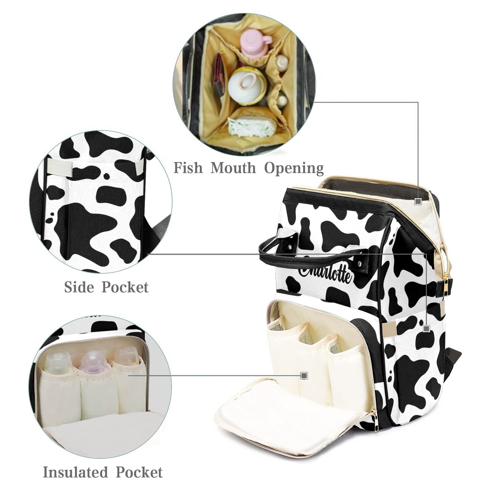 Custom Personalized Diaper Bag Backpack Tote - Unique Cowboy Design Baby Shower Gift for Moms | Perfect for Travel, Daycare & On-the-Go Parenting