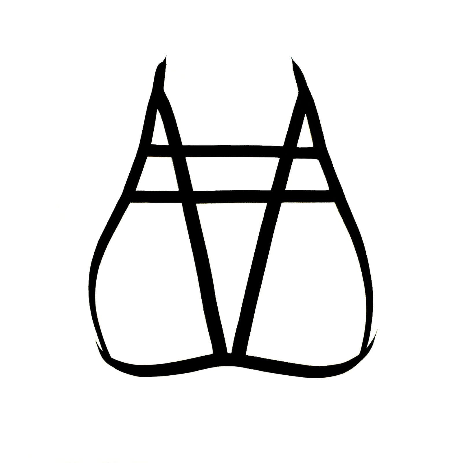Sexy Hollow Out Elastic Cage Bra - Strappy Halter Lingerie for Women, Leopard Print Chemise, Comfortable & Stylish Underwear for Date Night & Special Occasions