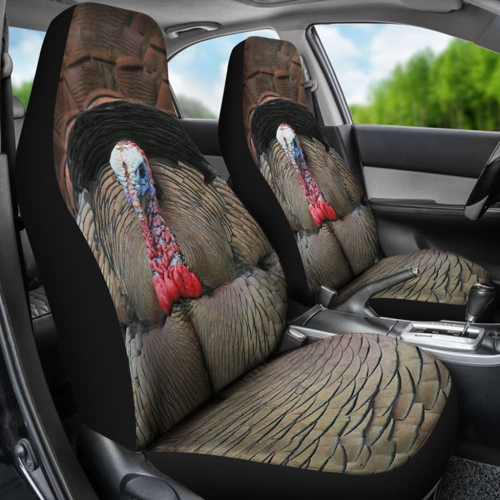 2Pcs Premium Turkey Car Seat Covers - Universal Fit, Waterproof & Durable Protection for Pets, Kids, and Spills - Perfect for SUVs, Trucks, and Sedans