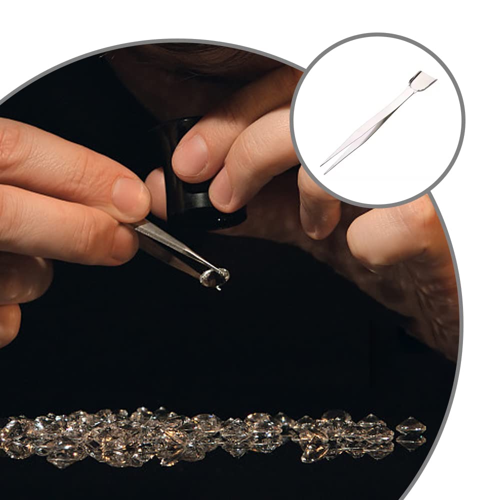 Precision Stainless Steel Tweezers - Pointed & Shovel Tip for Crafts, Medical, Eyelash Extensions & Facial Hair Removal - Professional Long Tweezers for Women & Men - Perfect for DIY, Beauty Salon & First Aid Kits