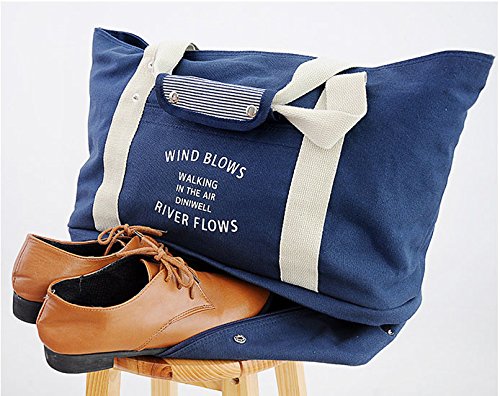 **Ecokaki(TM) Large Capacity Travel Duffle Bag - Water-Resistant Gym Bag for Sports, Workout & Outdoor Activities - Dark Blue - Perfect for Gym, Travel & Weekend Getaways**