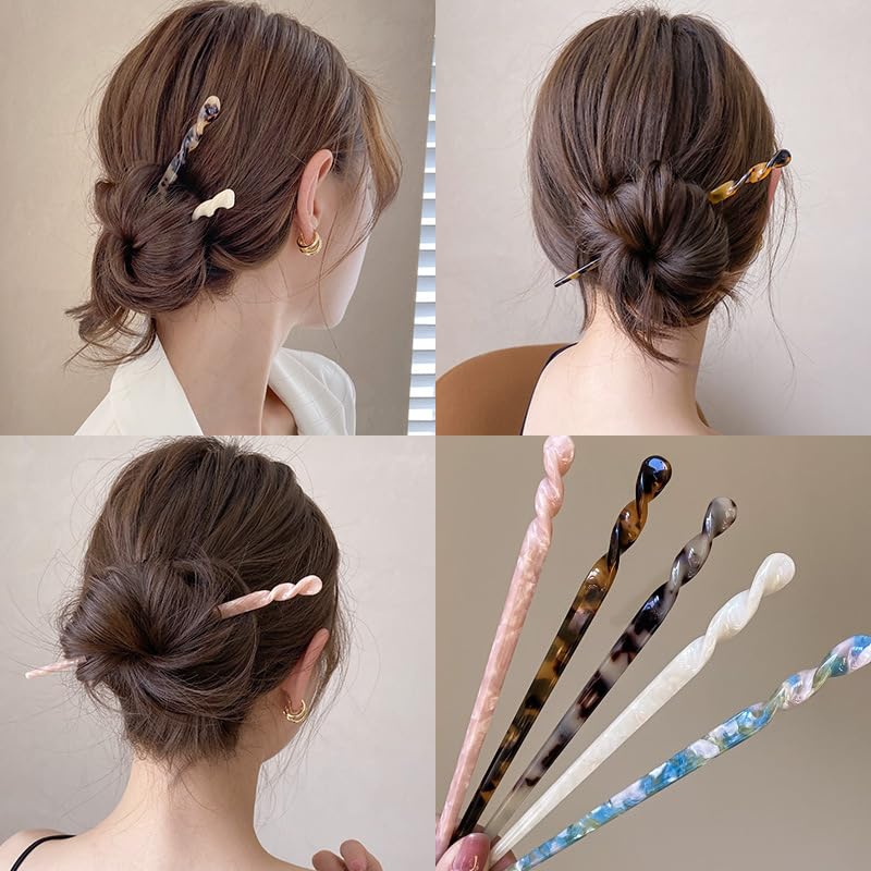Trendy Crystal Hair Stick Set of 3 - Elegant Hair Accessories for Women, Perfect for Weddings, Parties & Everyday Styling