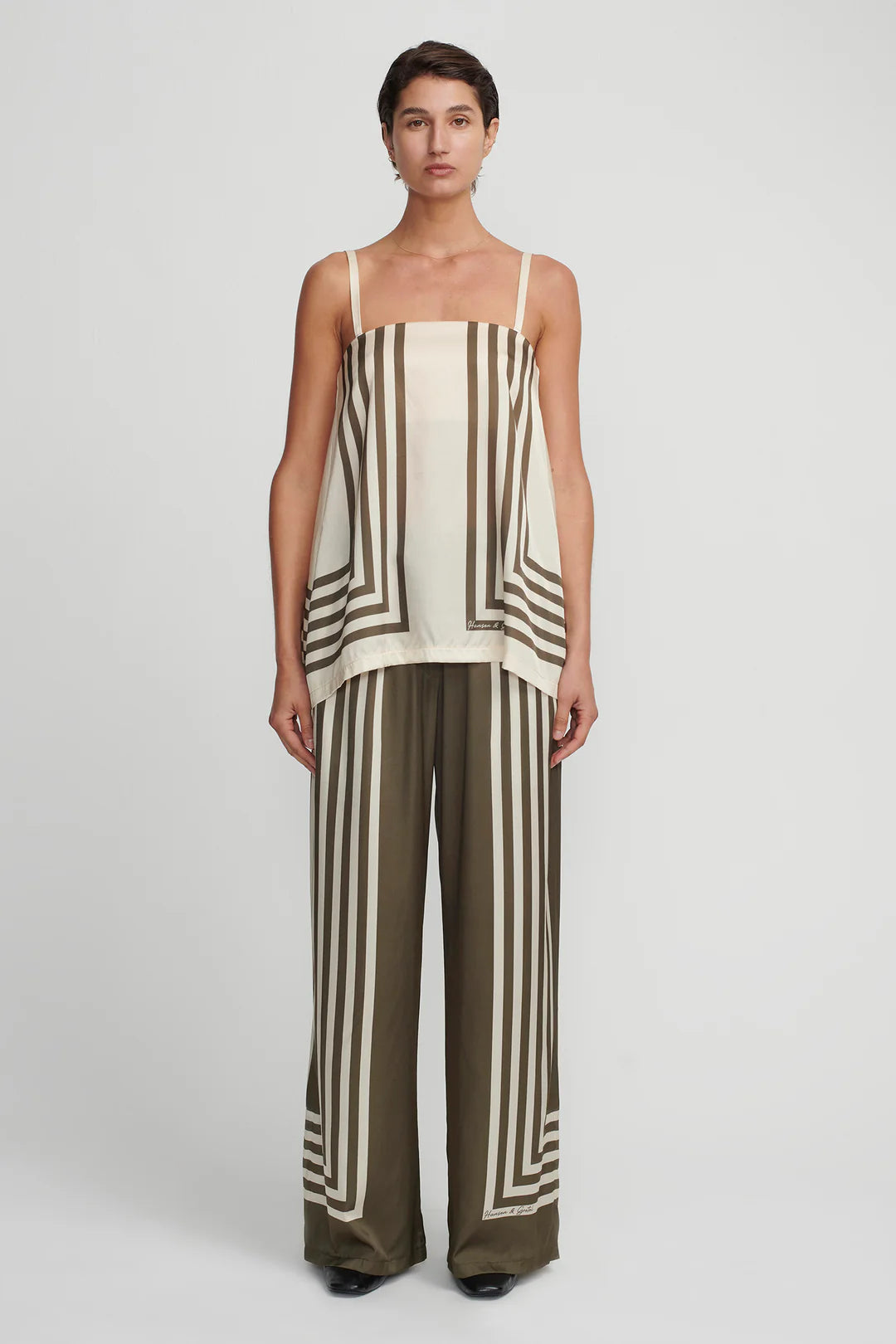 AALIYAH Women's Moss Stripe Top - Stylish Casual Blouse for Everyday Wear, Work & Outings