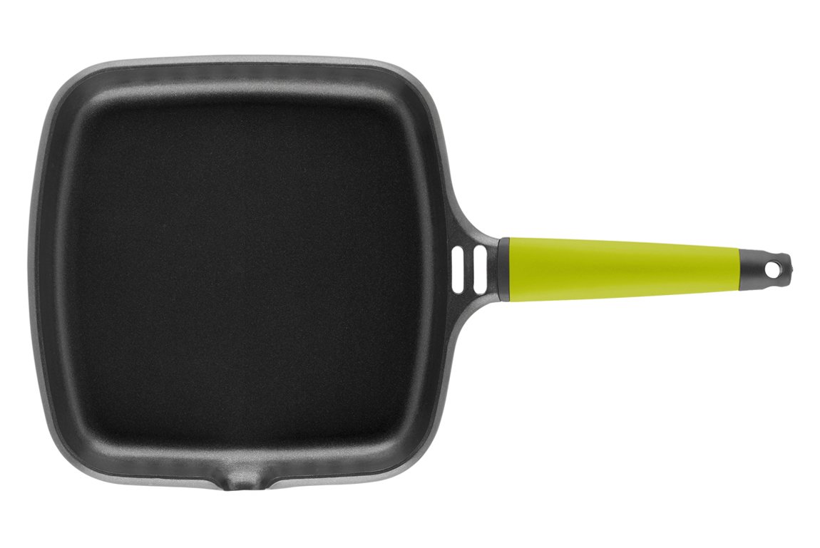 Castey 10.5-Inch Nonstick Cast Aluminum Induction Griddle with Removable Kiwi Handle - Perfect for Pancakes, Eggs & Grilling on Gas, Electric & Induction Cooktops