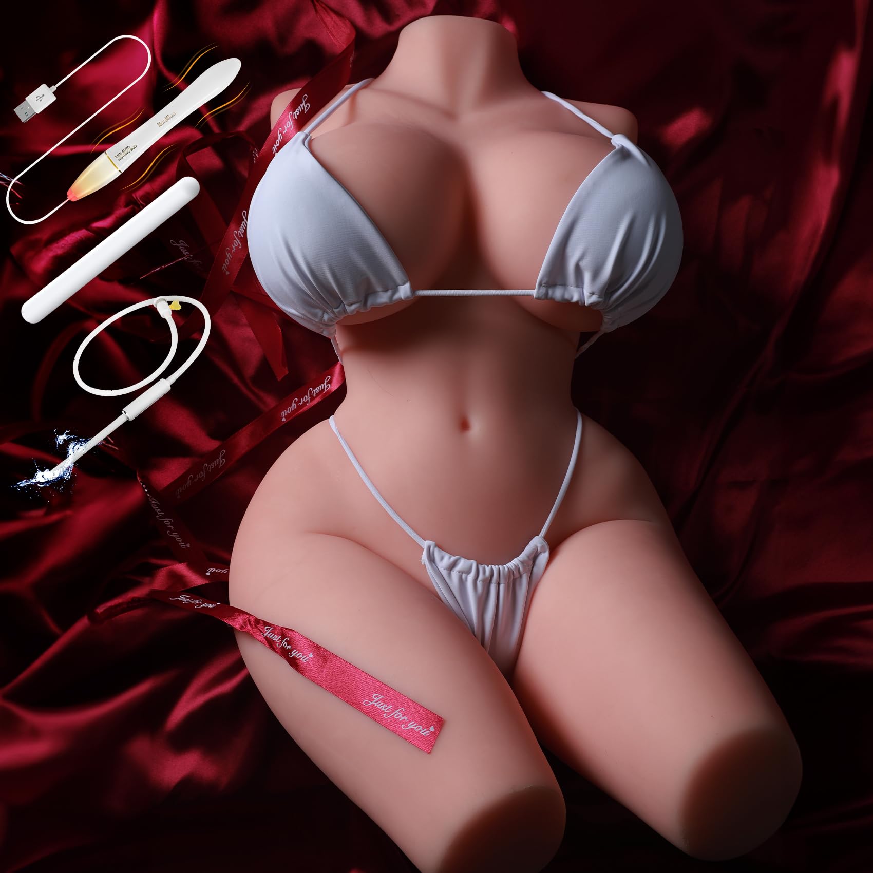 Realistic 36LB Life Size Sex Doll for Men - Lifelike Female Torso with Big Boobs & Butt - Full Body Male Masturbator for Vaginal, Anal & Breast Stimulation - Includes Heating Rod, Washer Hose & Drying Stick - Perfect for Adult Fantasy & Solo Pleasure
