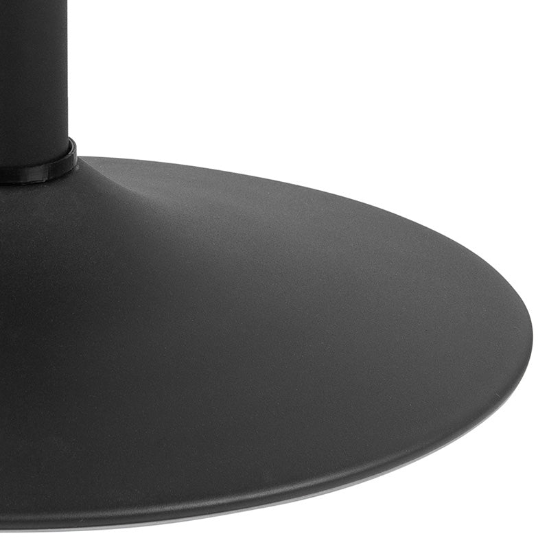 TITAN 70cm Round Coffee Table Black - Modern Living Room Centerpiece for Home Decor & Entertainment