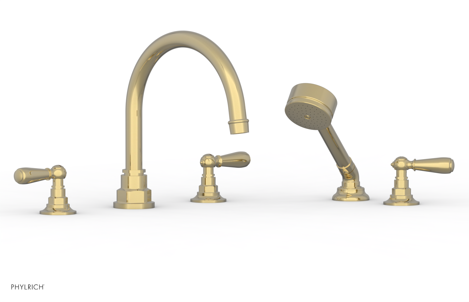 Jamestown Deck Tub Set with Hand Shower & Lever Handles - 165
