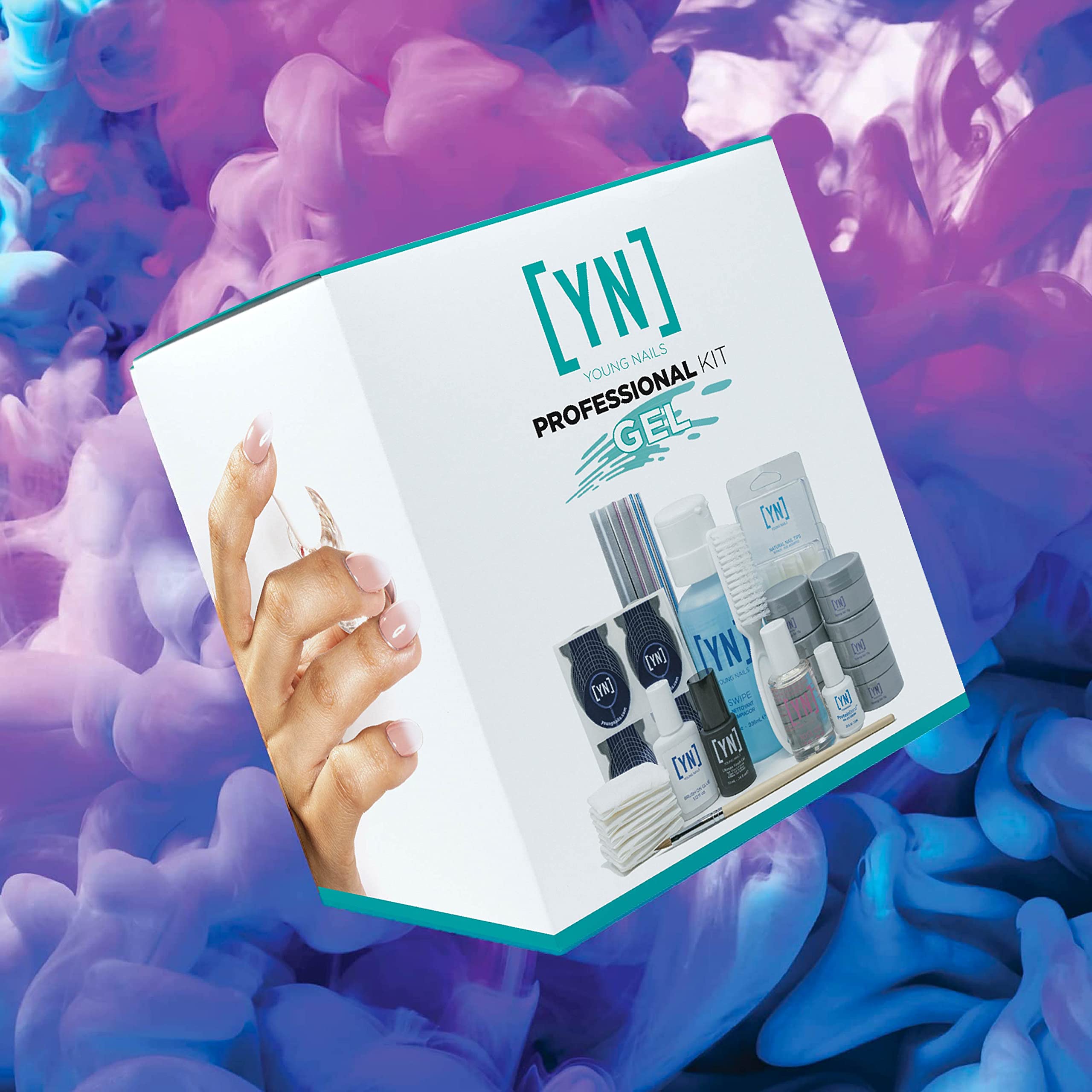 Young Nails Professional Manicure Kit - Complete Starter Set for Beginners & Nail Technicians | DIY Home Nail Care, Salon Quality Tools, Gel Polish & Acrylic Nail Accessories | Perfect for At-Home Manicures & Professional Nail Salons