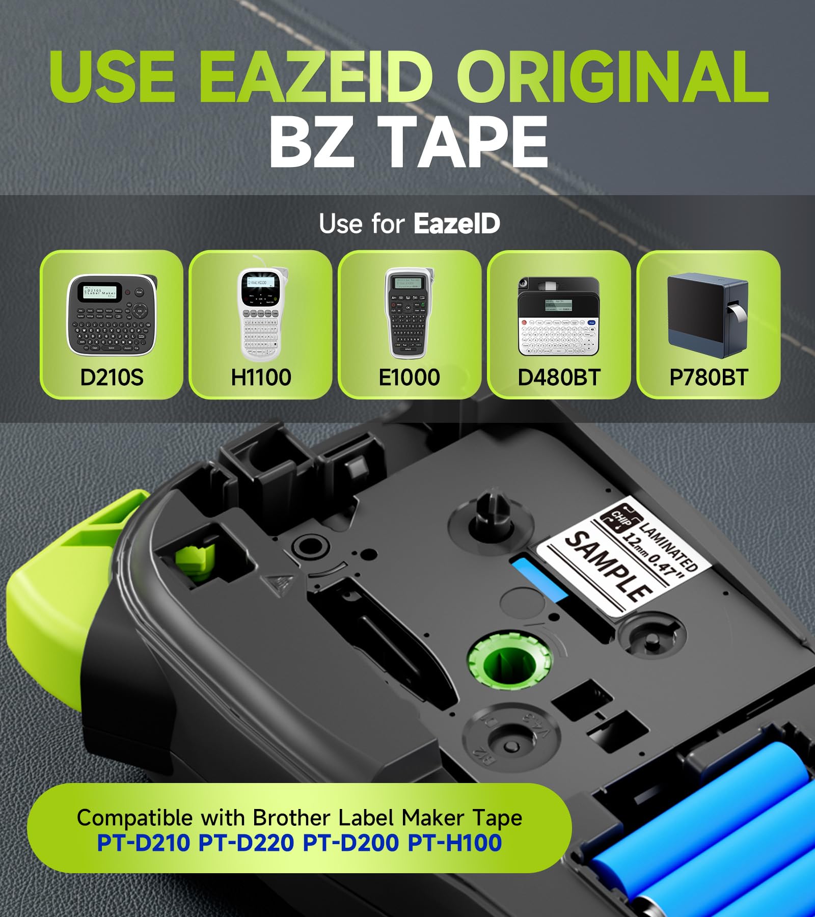 EazelD H1100 Industrial Label Maker - Portable Handheld Label Printer with Keyboard & Backlit LCD Screen for Cable, Wire, Office & Home Organization - Perfect for Electrical Panels, Network Cables & Storage Bins