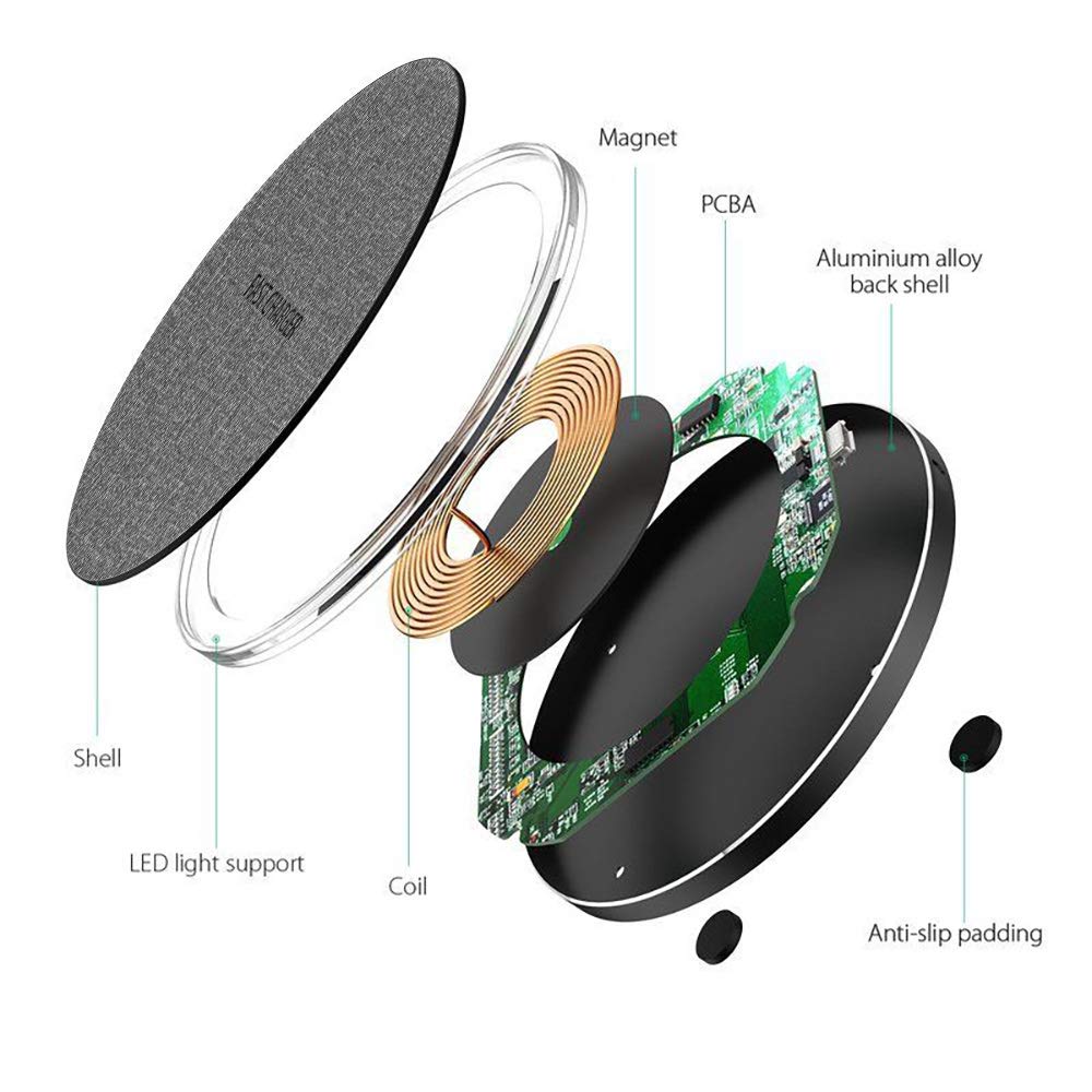 20W Fast Wireless Charger Pad - Qi-Certified Phone Charging Station for iPhone 16/15/14/13/12/11/SE/X, Samsung Galaxy S24/S23/S22/S21/Note/Buds, Pixel, LG G8/G7 | Fast Charging Stand for Bedroom, Office & Nightstand Use