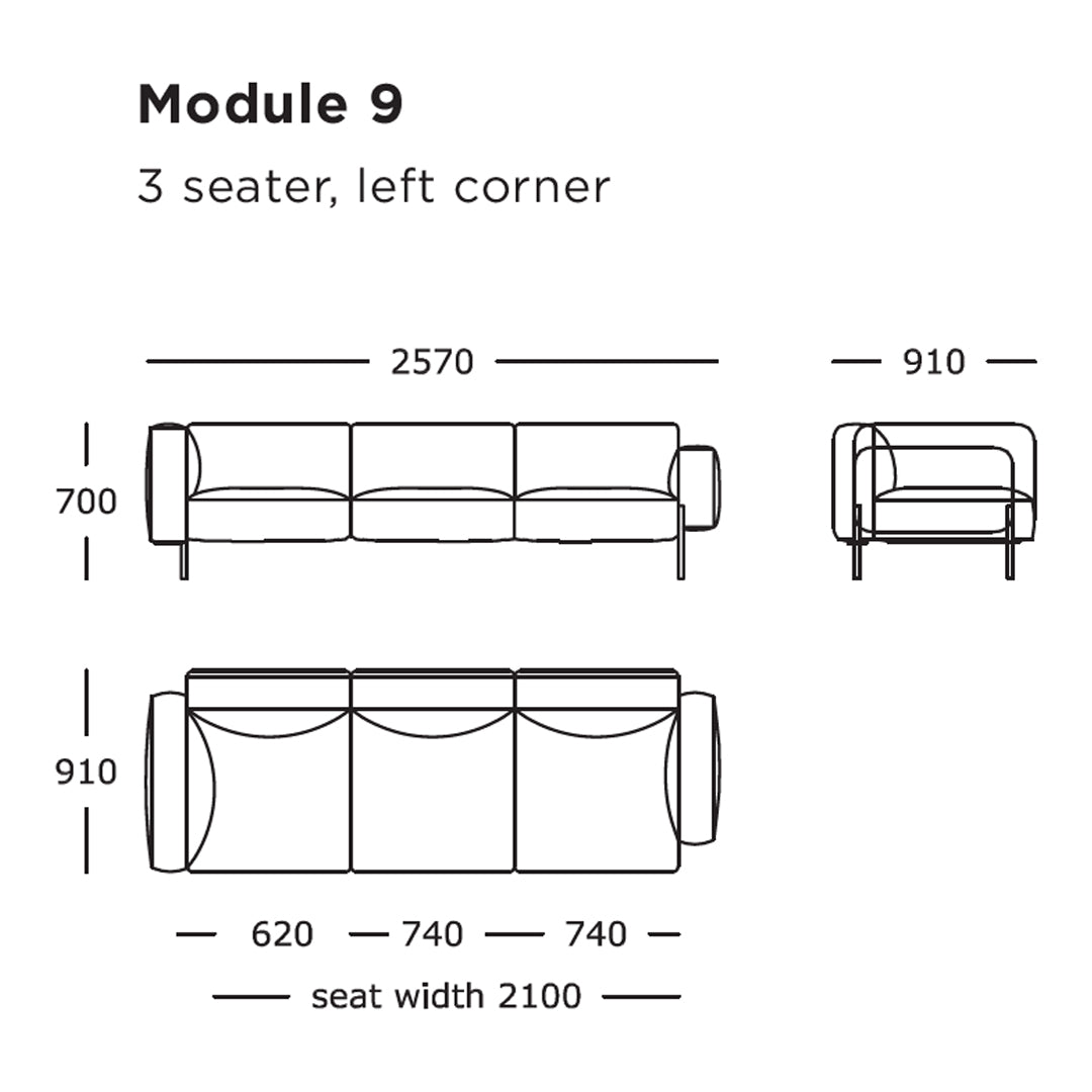 Modular Sectional Sofa with 9-16 Configurable Pieces - Modern Living Room Furniture for Home, Office & Lounge Spaces