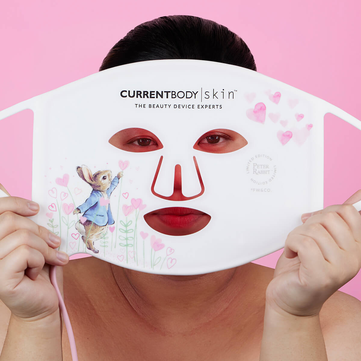 CurrentBody Skin X Peter Rabbit Limited Edition LED Light Therapy Face Mask for Anti-Aging & Acne Treatment - At-Home Skincare Device for Wrinkle Reduction & Glowing Skin (Perfect for Spa Nights & Self-Care Routines)