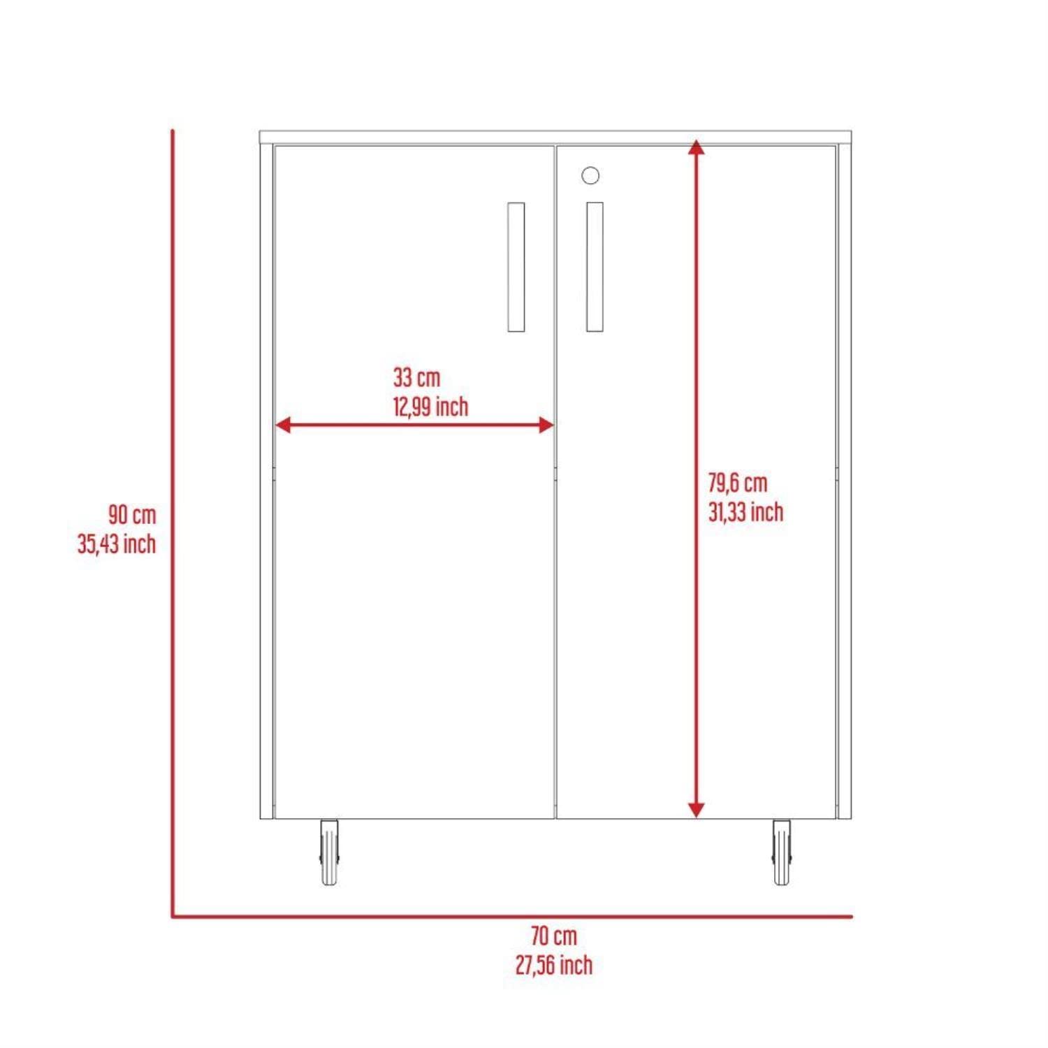 Rushville Utility Sink Cabinet with Double Doors - Stainless Steel Countertop & 3 Drawers - 35.43