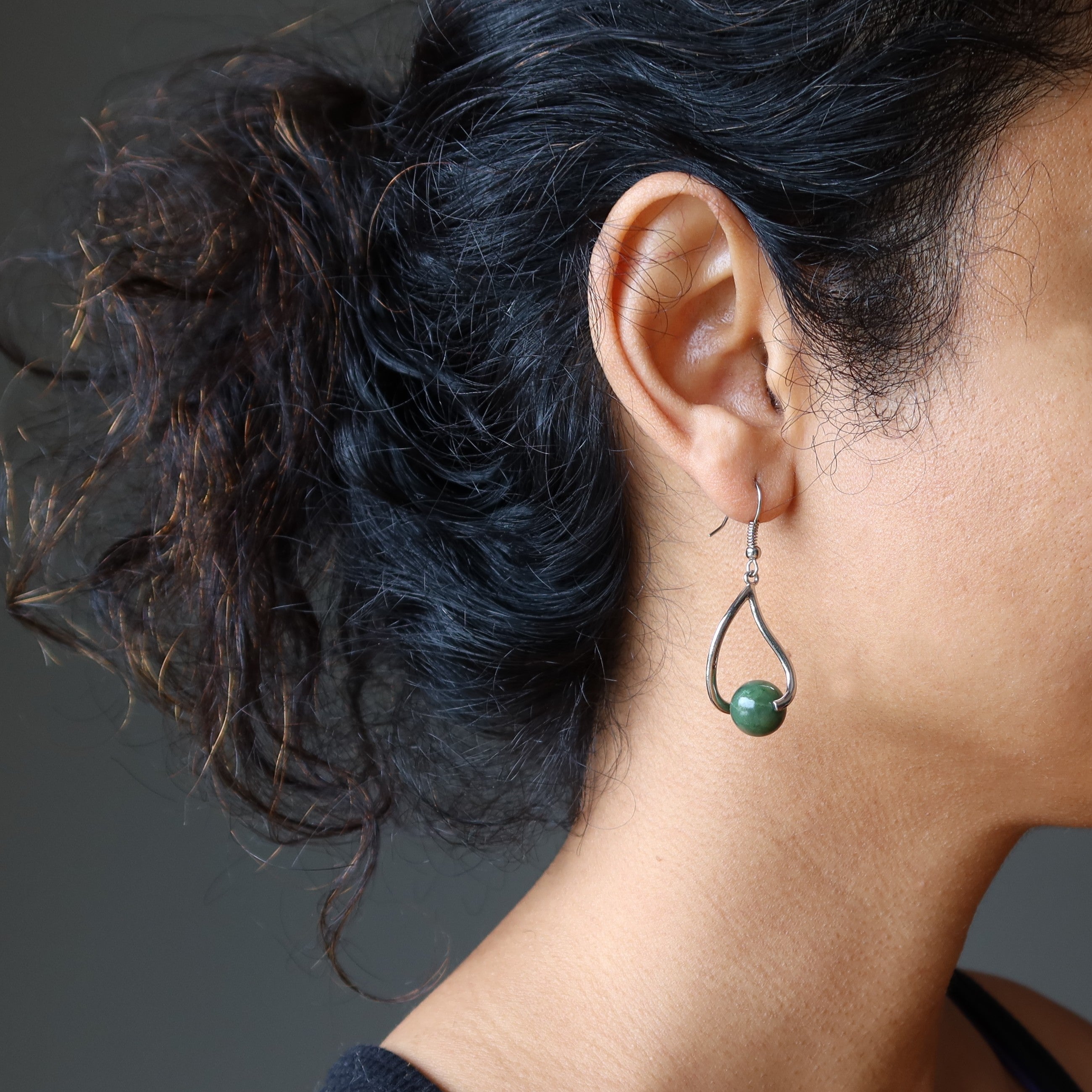 Elegant Jade Earrings - Genuine Deep Green Nephrite Stone Jewelry for Women | Perfect for Weddings, Parties & Special Occasions