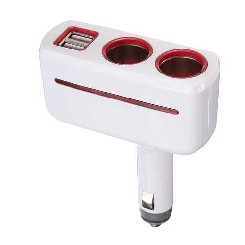 Dual USB Car Charger 3.1A Fast Charging with LED Light - 12V Cigarette Lighter Socket Adapter for iPhone 15/14/13, Samsung S23/S22, Xiaomi - Perfect for Road Trips & Daily Commute