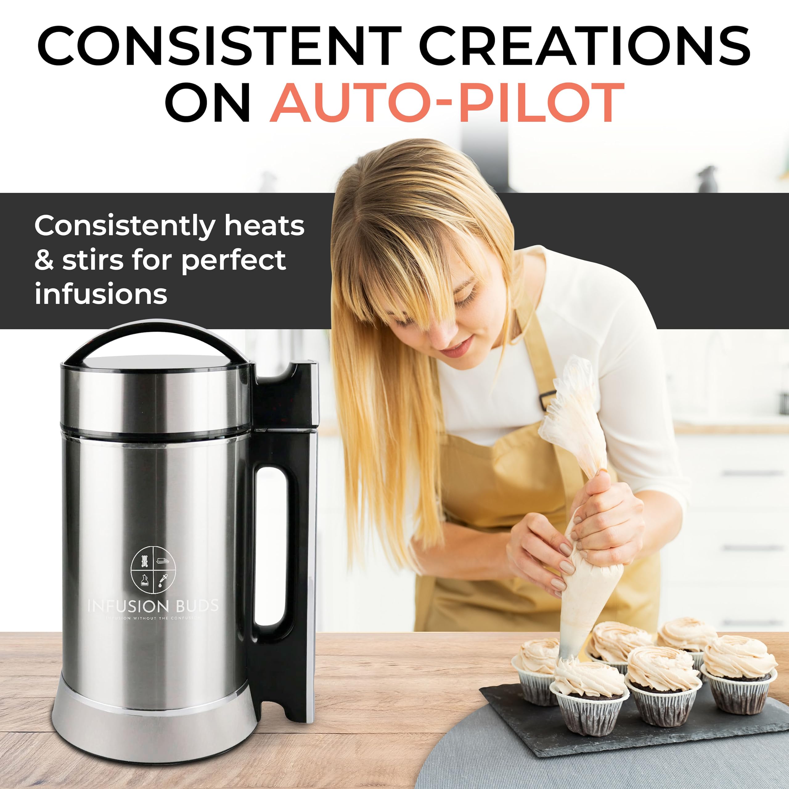 Premium Butter Infuser Machine - Herbal Butter & Oil Infuser Maker with Accessories Kit | Perfect for Homemade Cannabutter, CBD Oil, Cooking & Baking