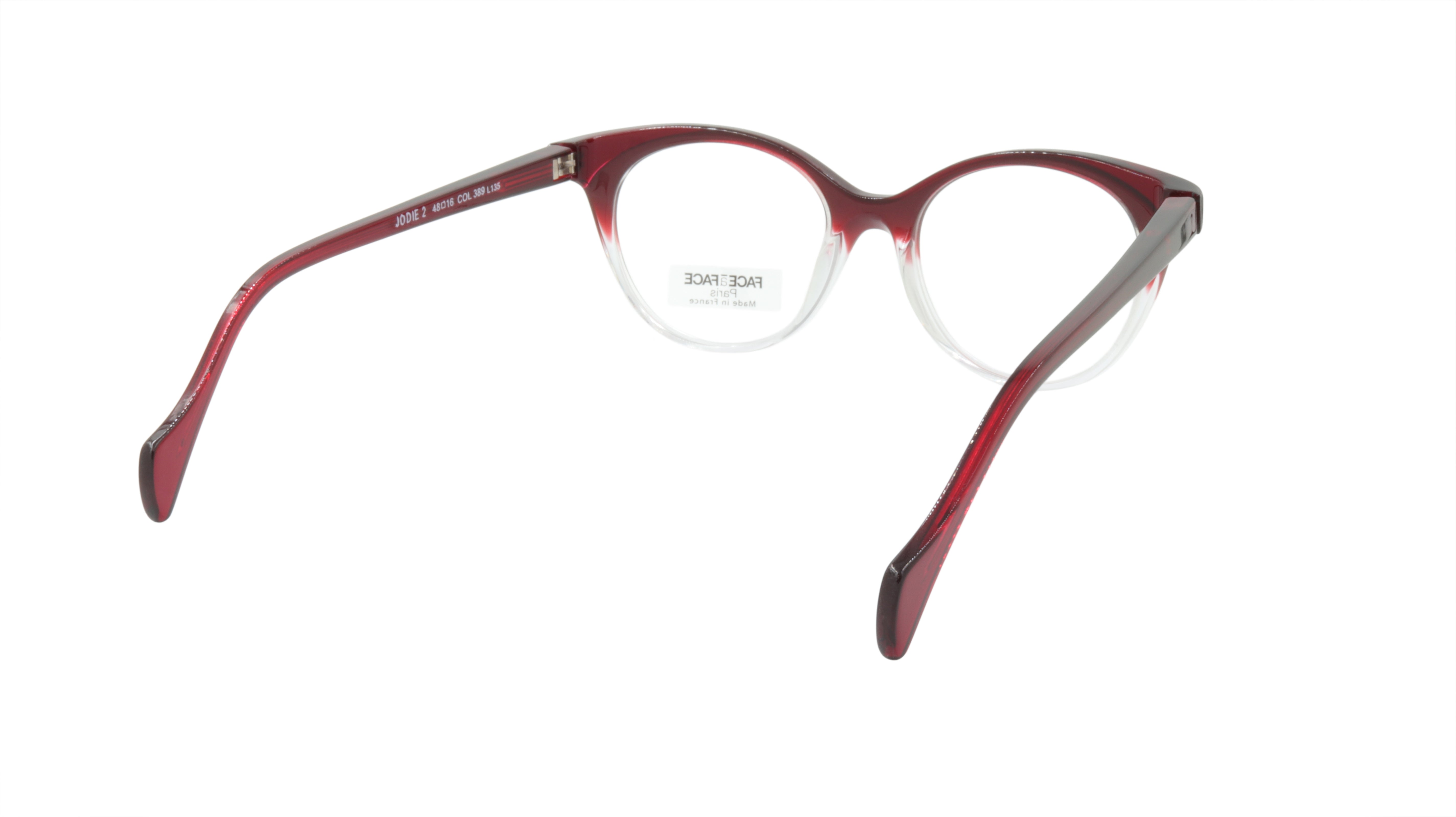 Face A Face JODIE 2 Eyeglasses Frame - Acetate Gradient Bordeaux (389) - Stylish Women's Eyewear for Work & Everyday Fashion