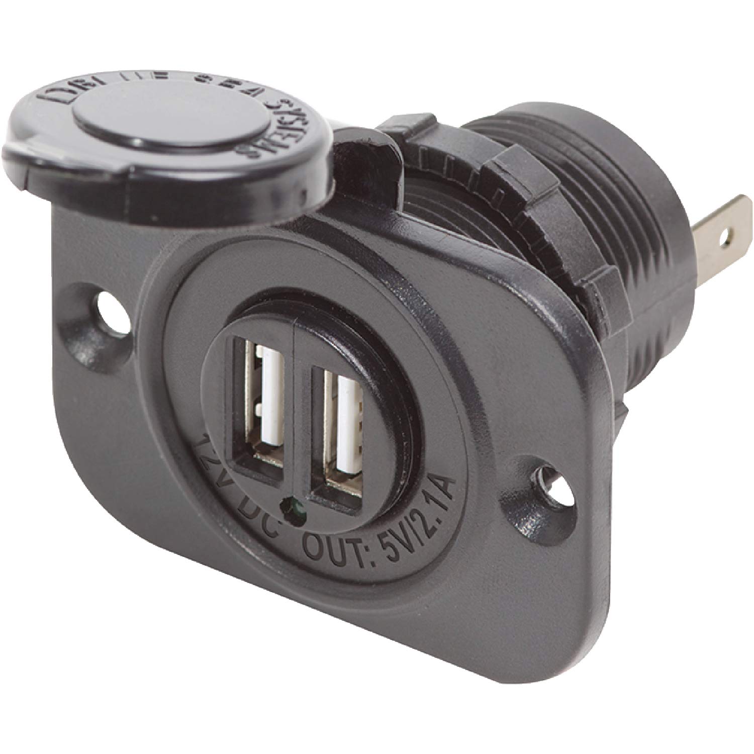 Seachoice Dual USB Charger 12V Marine Boat Accessory Socket - Fast Charging for Phones, Tablets & GPS on Boats, RVs & Trucks