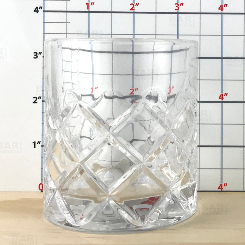 BarConic® 8 oz Japanese Diamond Cut Whiskey Glasses - Set of 4 Premium Crystal Clear Old Fashioned Cocktail Tumblers for Scotch, Bourbon, Whisky & Iced Drinks - Perfect for Home Bar, Gifts & Entertaining
