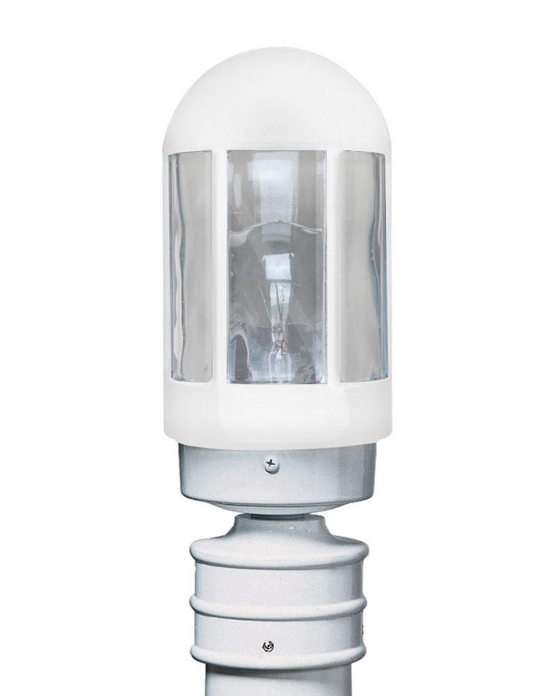 Costaluz Series 315153-POST Outdoor Light Fixture - 4.75 Inch Black Post Mount Exterior Light for Porch, Garden & Pathway Lighting