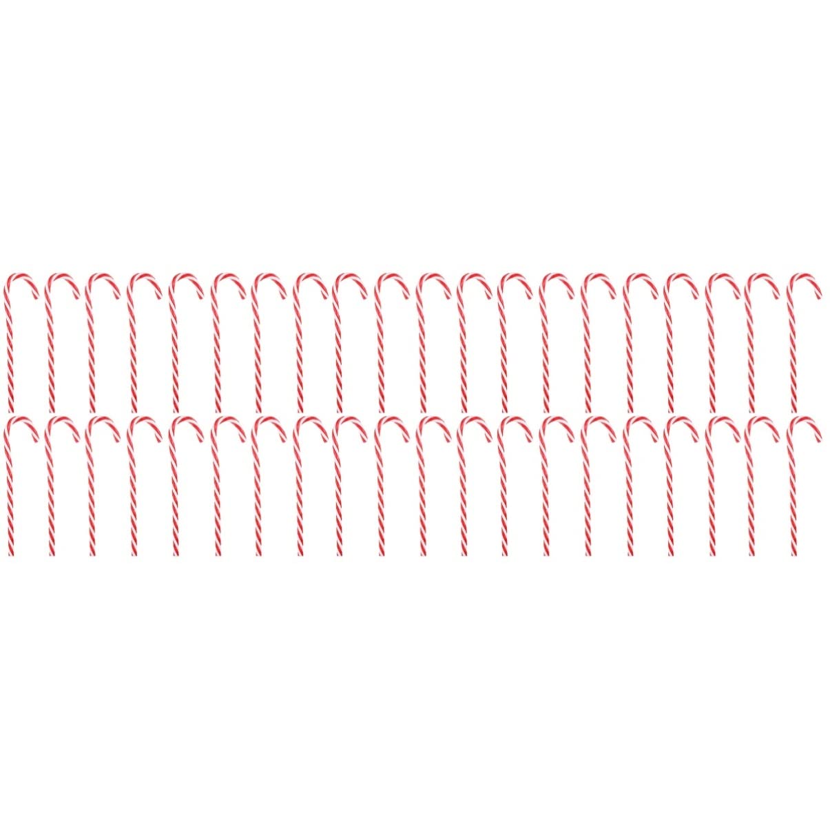 100 PCS Christmas Candy Canes - Hanging Plastic Candy Cane Ornaments for Tree Decorations, Holiday Party Favors & Festive Home Decor