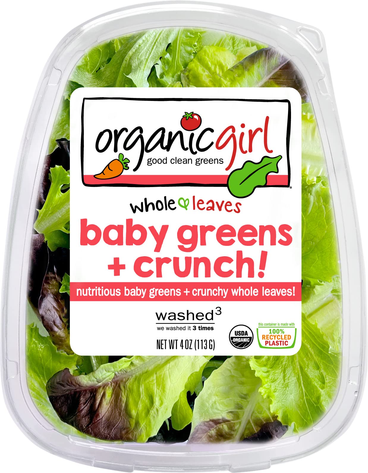 Organic Baby Greens & Crunchy Superfood Mix - Healthy Salad, Smoothie & Snack for Kids & Adults - Perfect for Meal Prep, Weight Loss & Detox