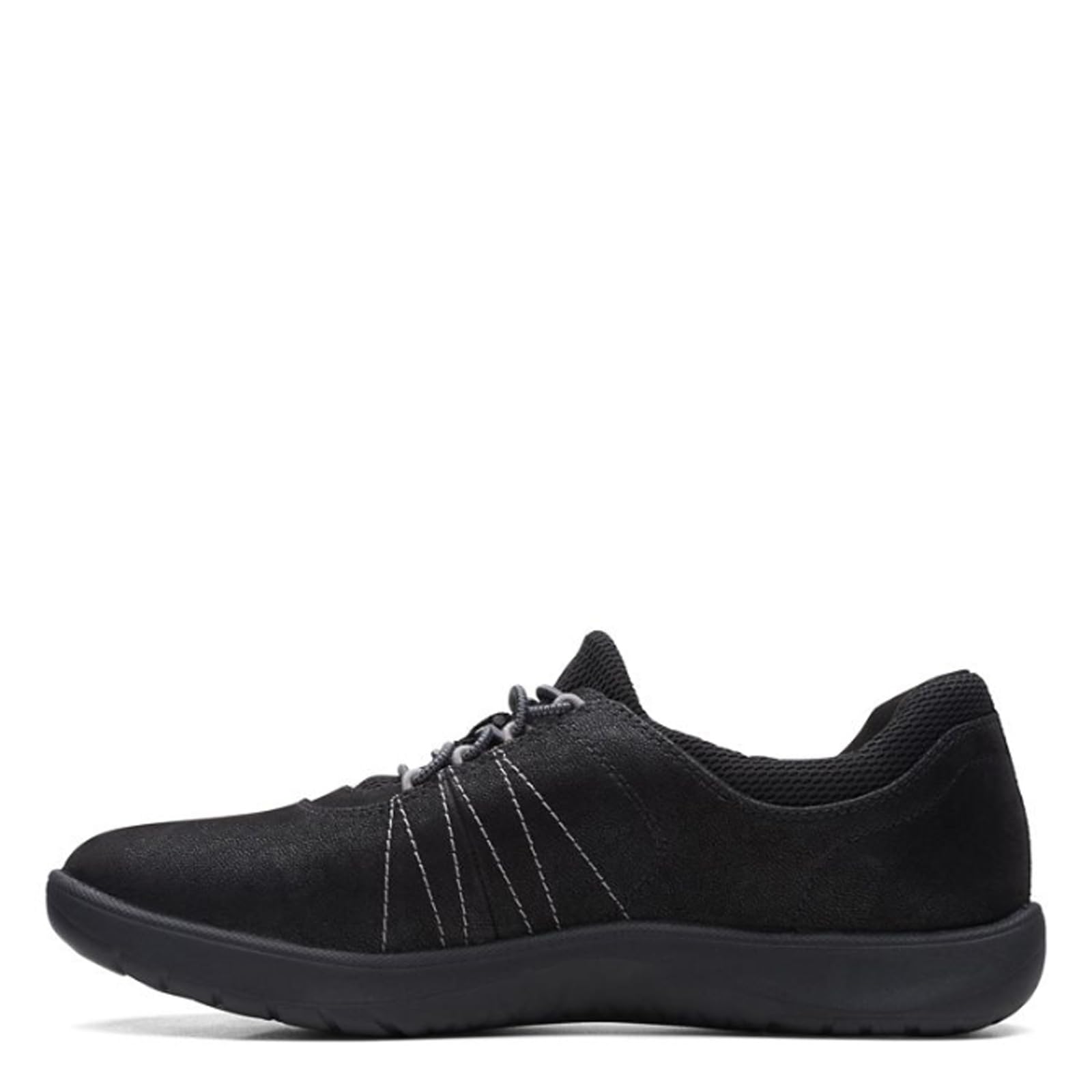 Clarks Women's Adella Stroll Comfortable Walking Shoes - Black/Black, Size 8 | Slip-On Casual Shoes for Work, Travel & Everyday Wear