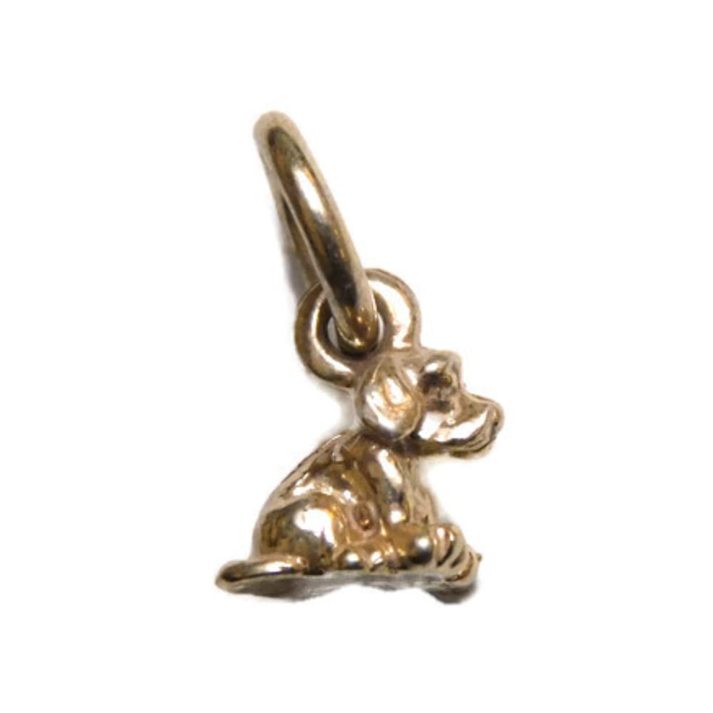 14K Yellow Gold Tiny Golden Retriever Dog Charm Pendant - Perfect for Necklaces, Bracelets & Pet Lover Gifts