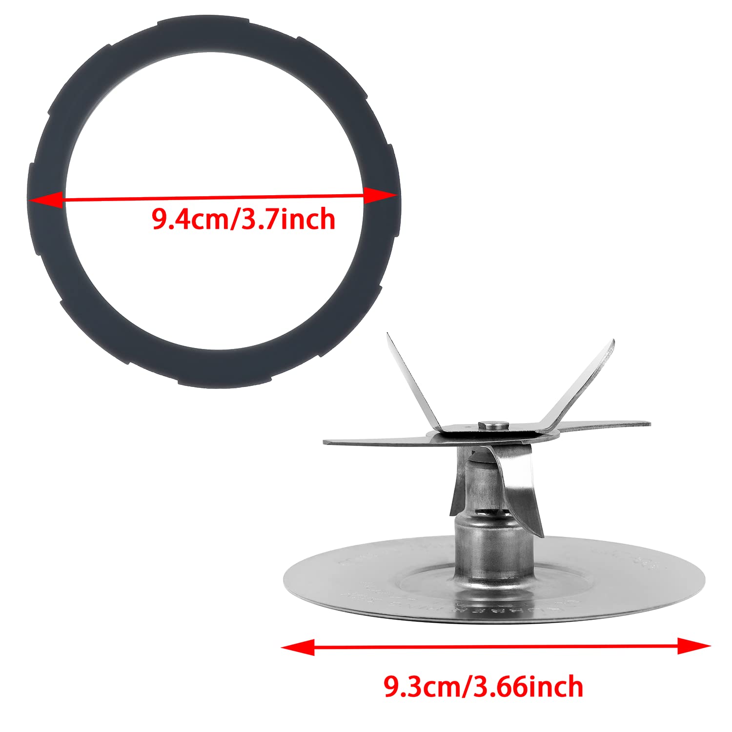 Oster Pro 1200 Blender Replacement Blade - Stainless Steel Blender Blade with Rubber O-Ring Gasket - Compatible with Oster Pro 1200 Blender - Perfect for Smoothies, Shakes & Food Prep