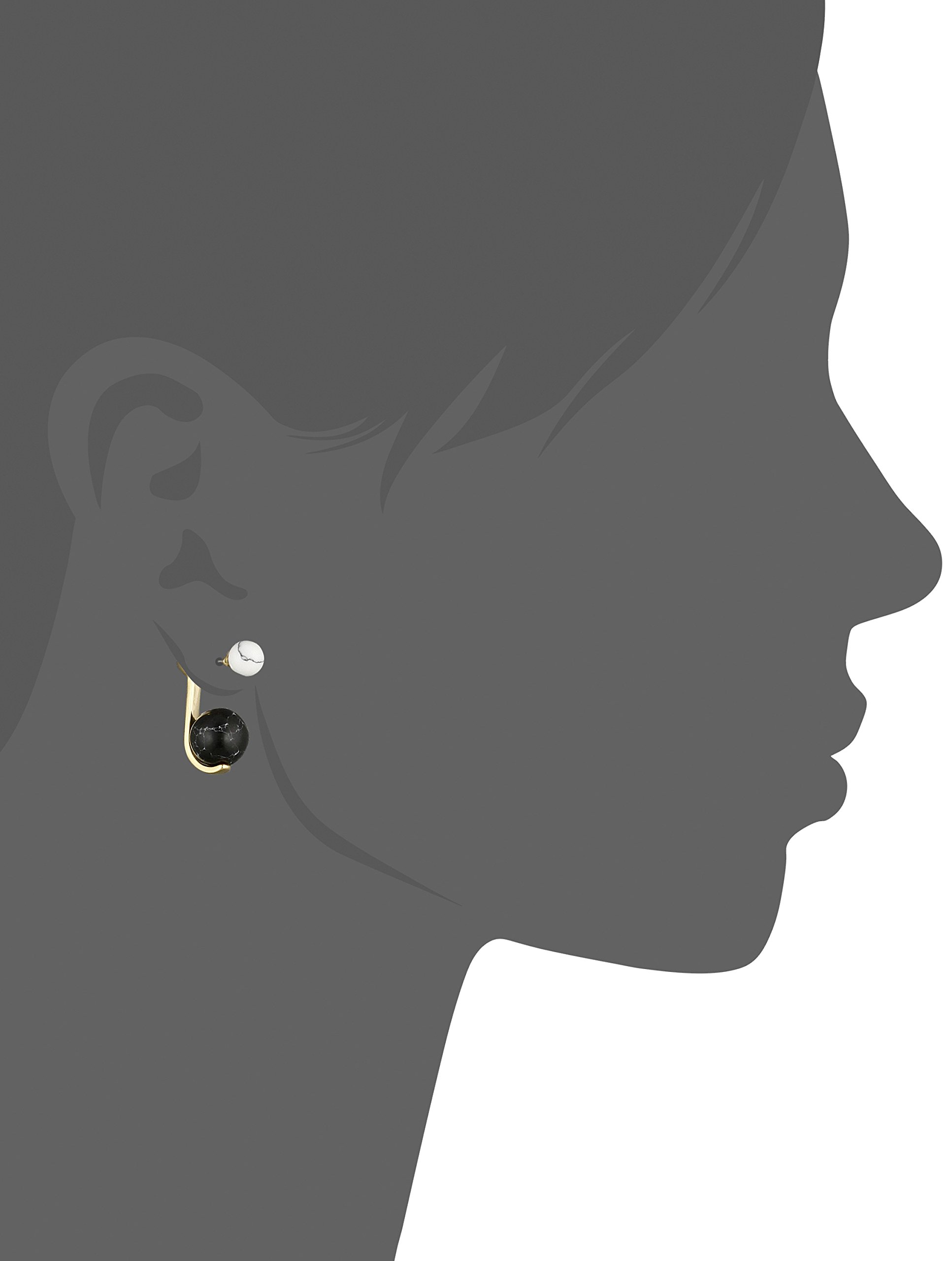 Noir Jewelry Semi-Precious Stone Sphere Earring Jackets - Elegant Dangle Earrings for Women, Perfect for Parties, Weddings & Everyday Wear
